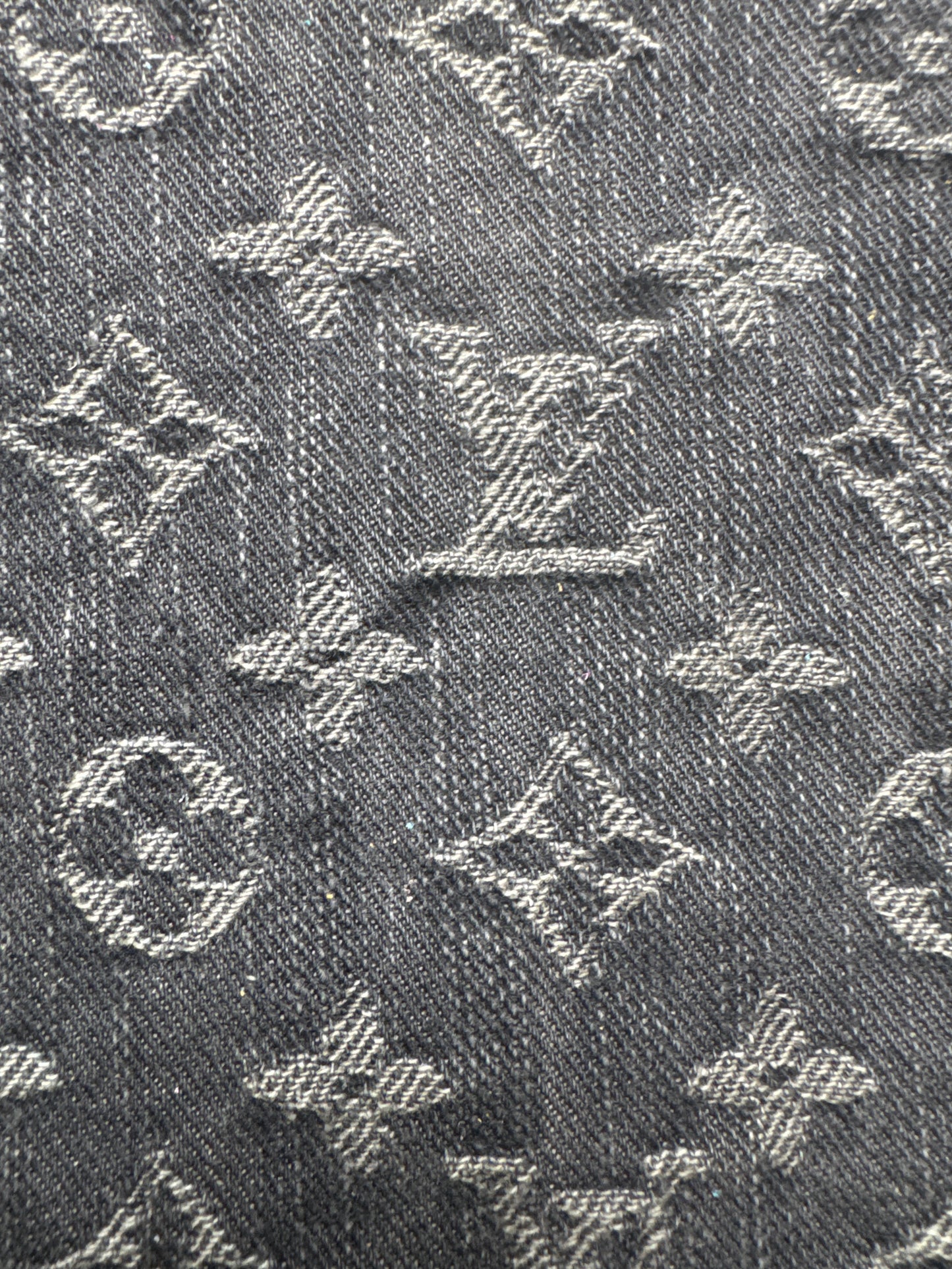 Authentic Upcycled LV Black Denim