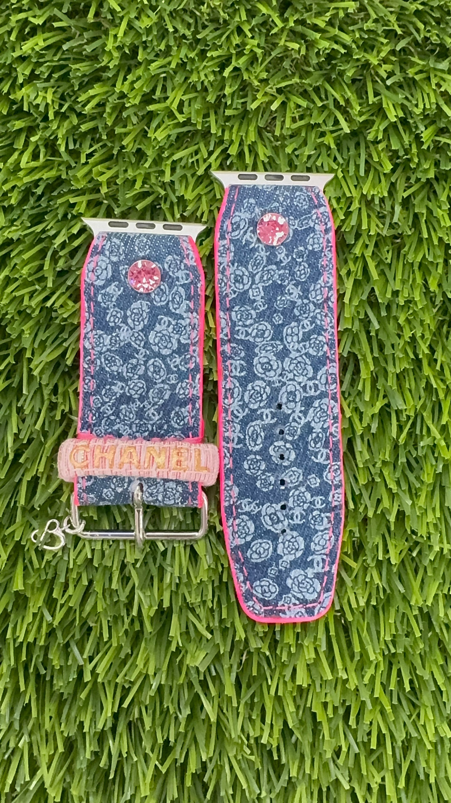 Authentic Upcycled Chanel Camellia Denim