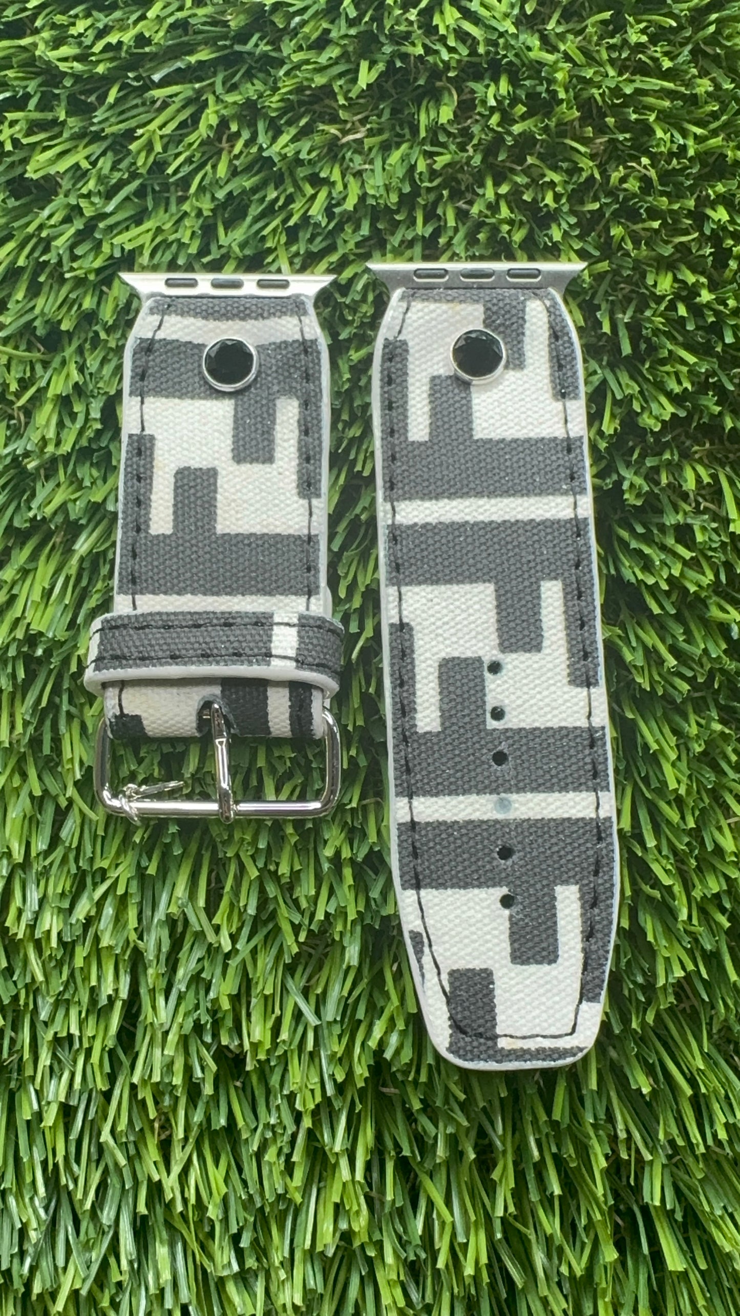 Blemished-Authentic Upcycled Blue and White Fendi