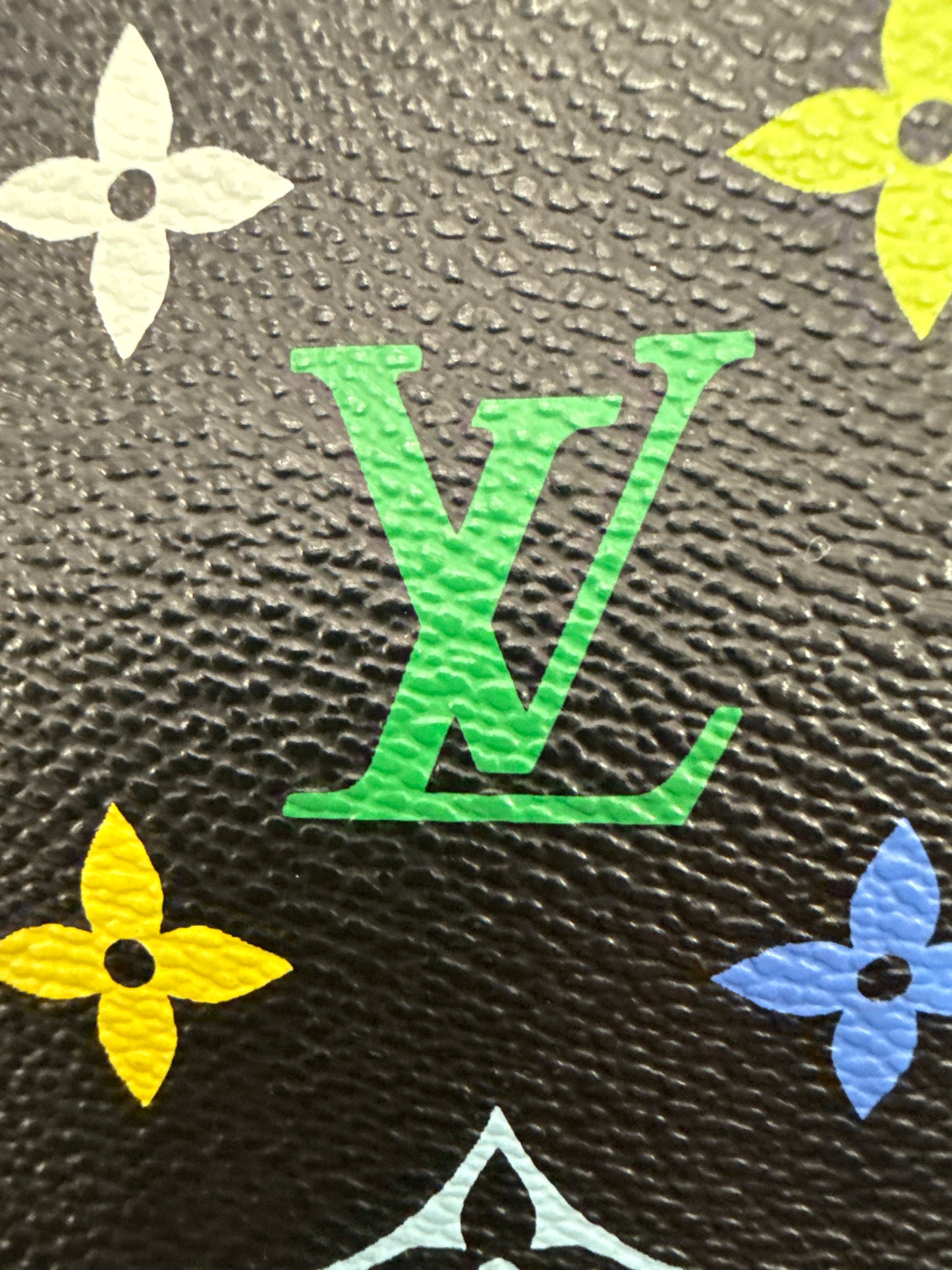 Authentic Upcycled LV Black Multicolor