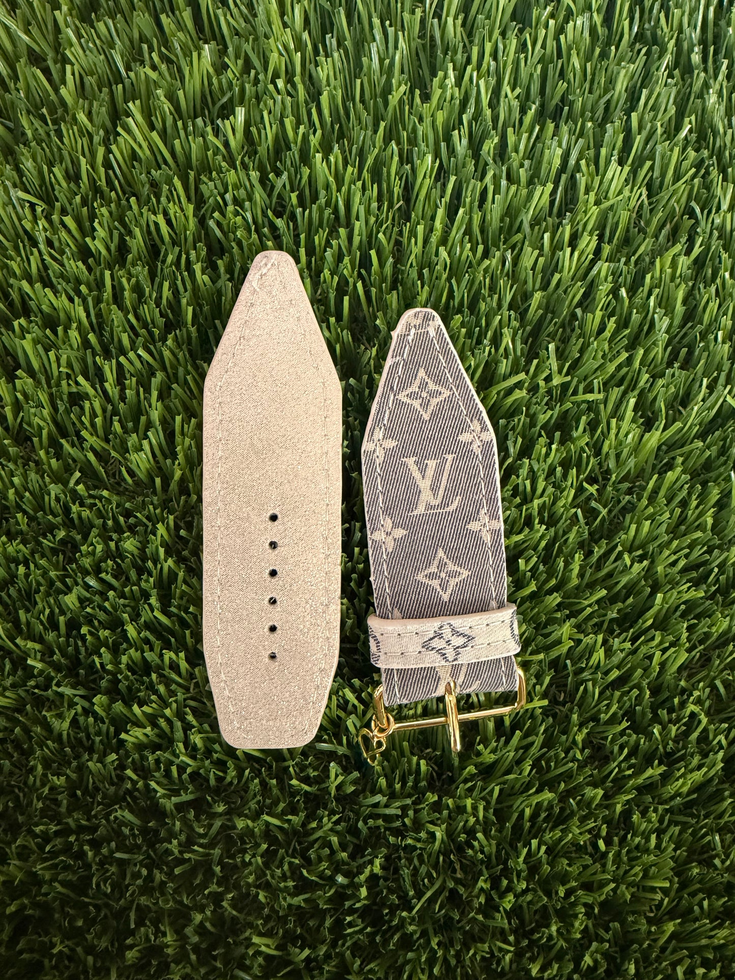 Blemished-OTD-Alpha-Authentic Upcycled LV Mini Lin Navy with Tan Monogram