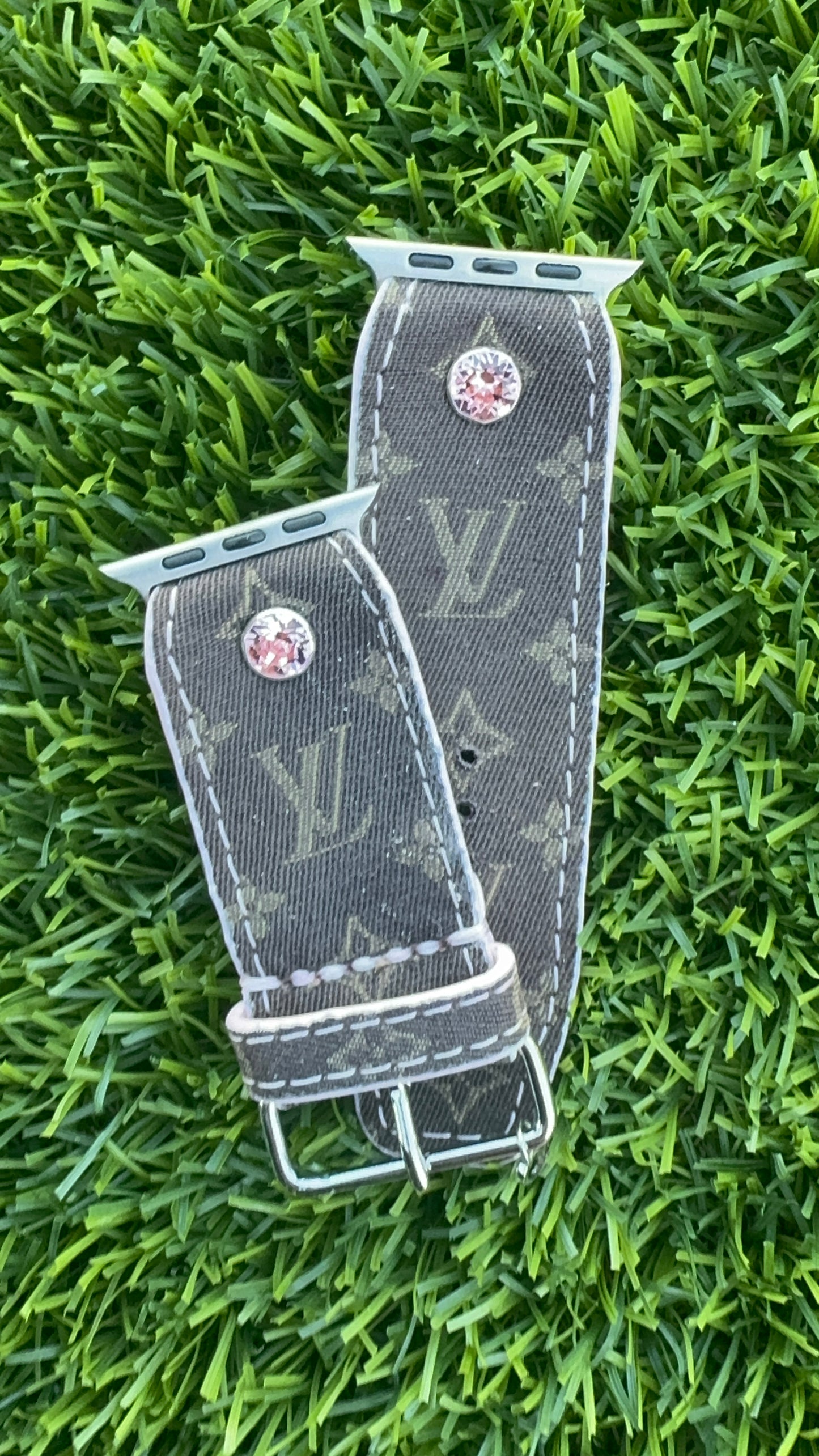 Blemished-BETA-Authentic Upcycled Brown LV Mini Lin Monogram