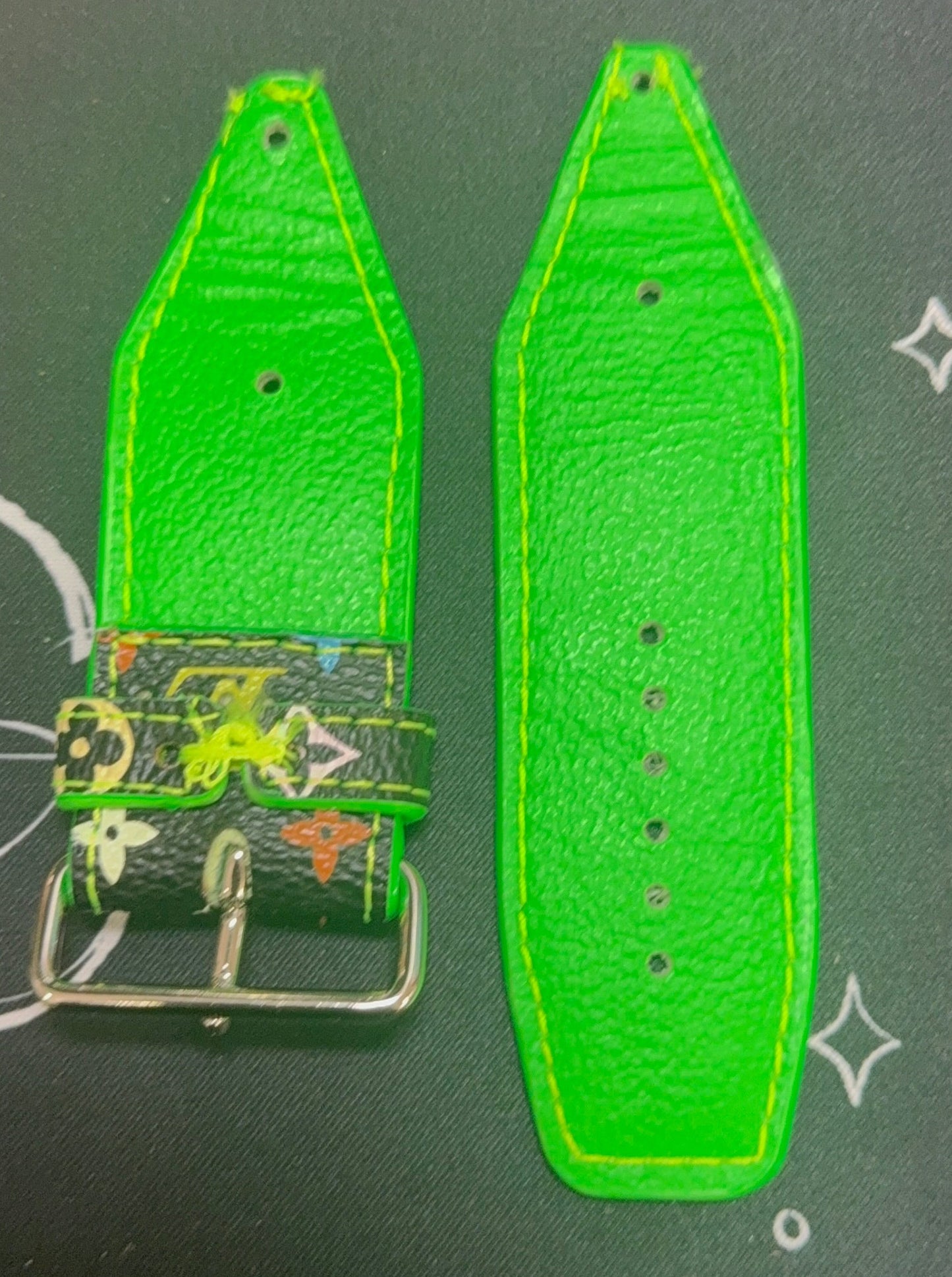 OTD-Alpha-Authentic Upcycled LV Black Multicolor Mini (Neon Green)
