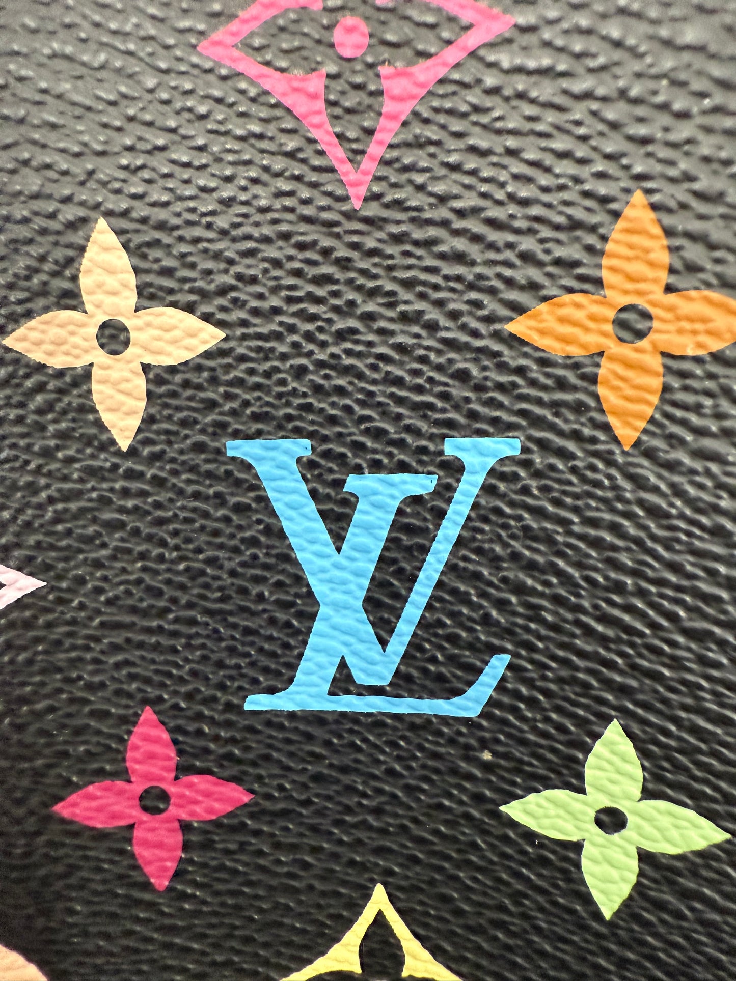 Authentic Upcycled LV Black Multicolor