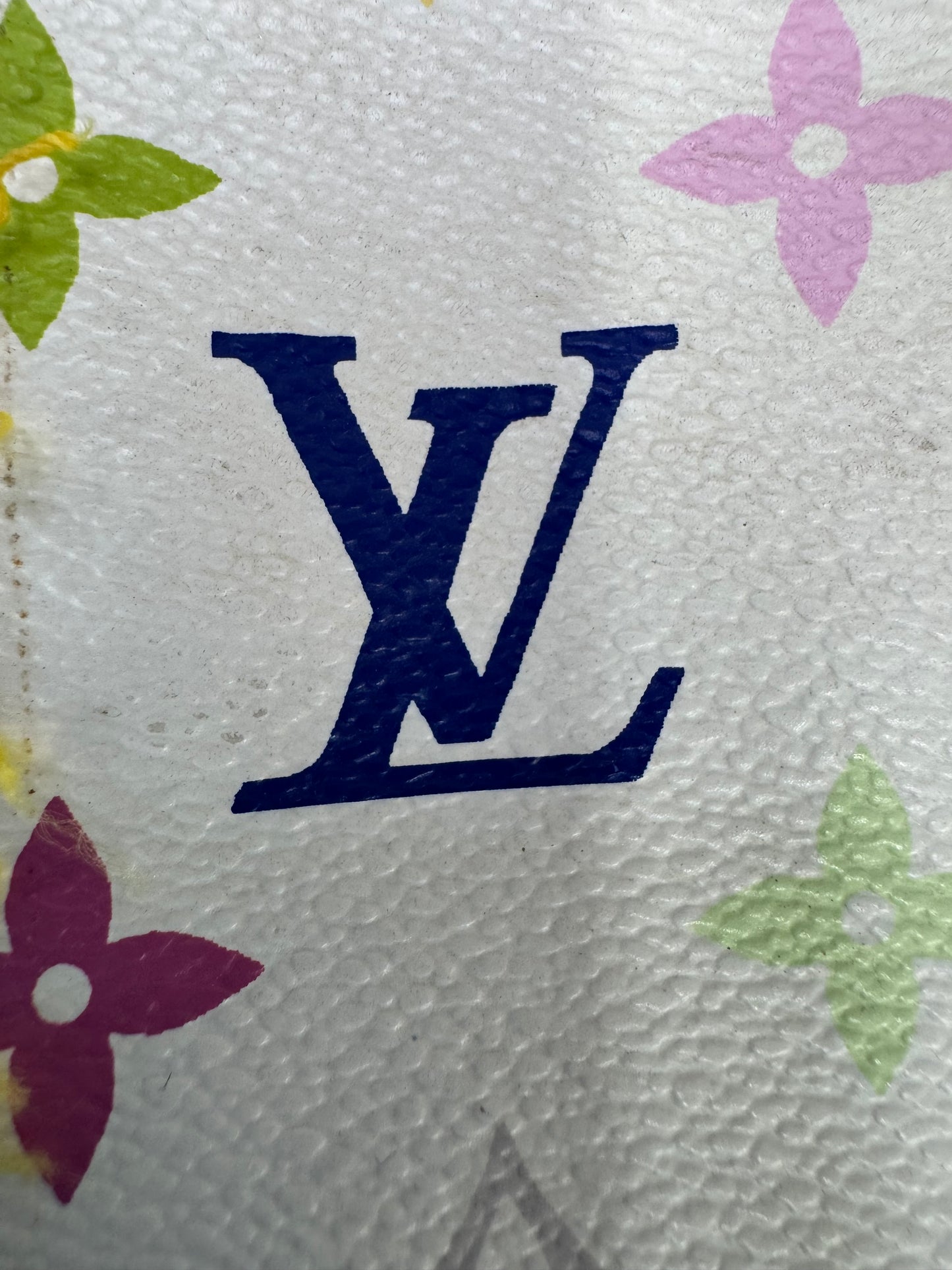 Authentic Upcycled LV White Multicolor