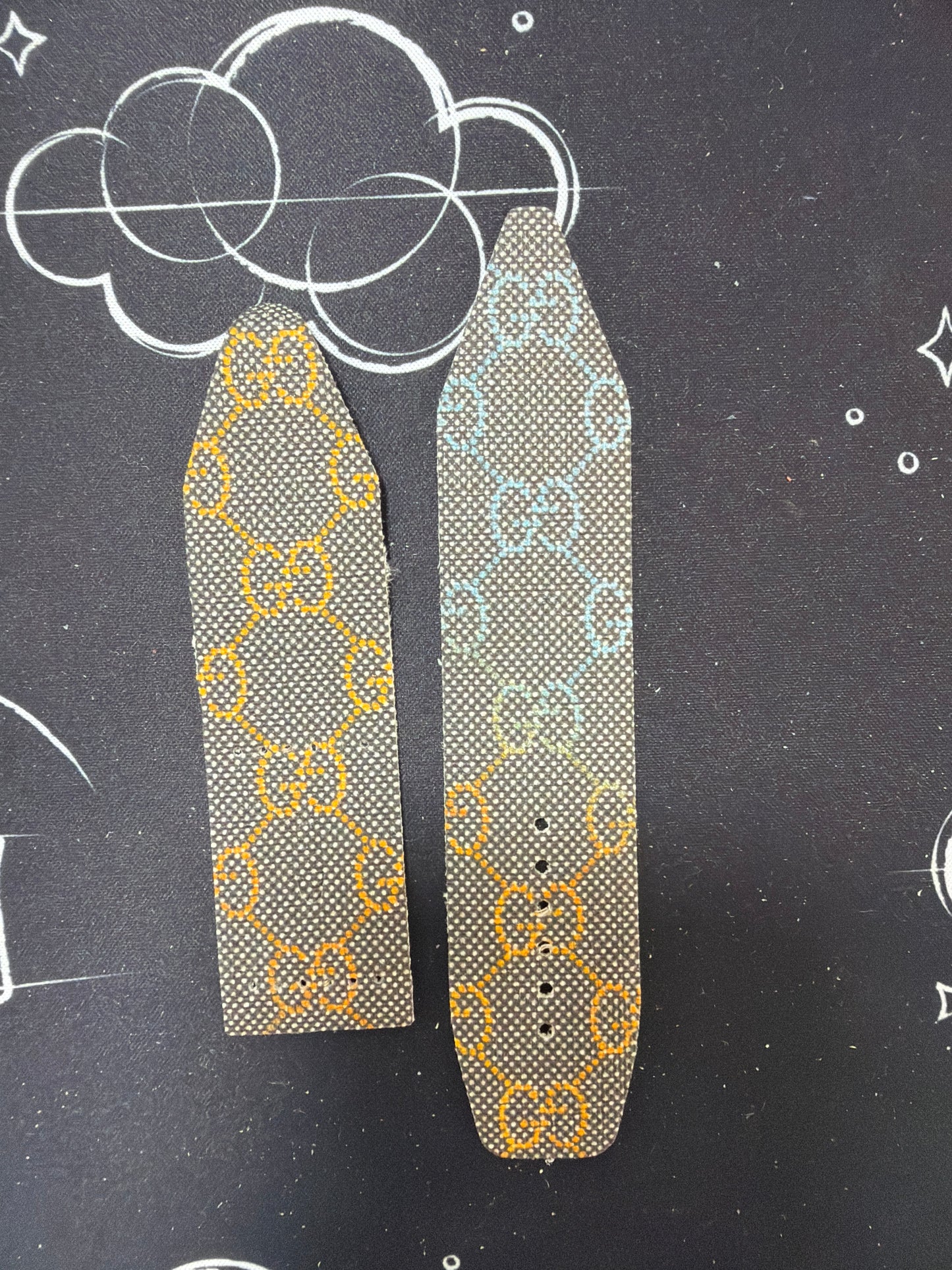 LC-Gamma-Orange/Blue-Authentic Upcycled Multicolored GG