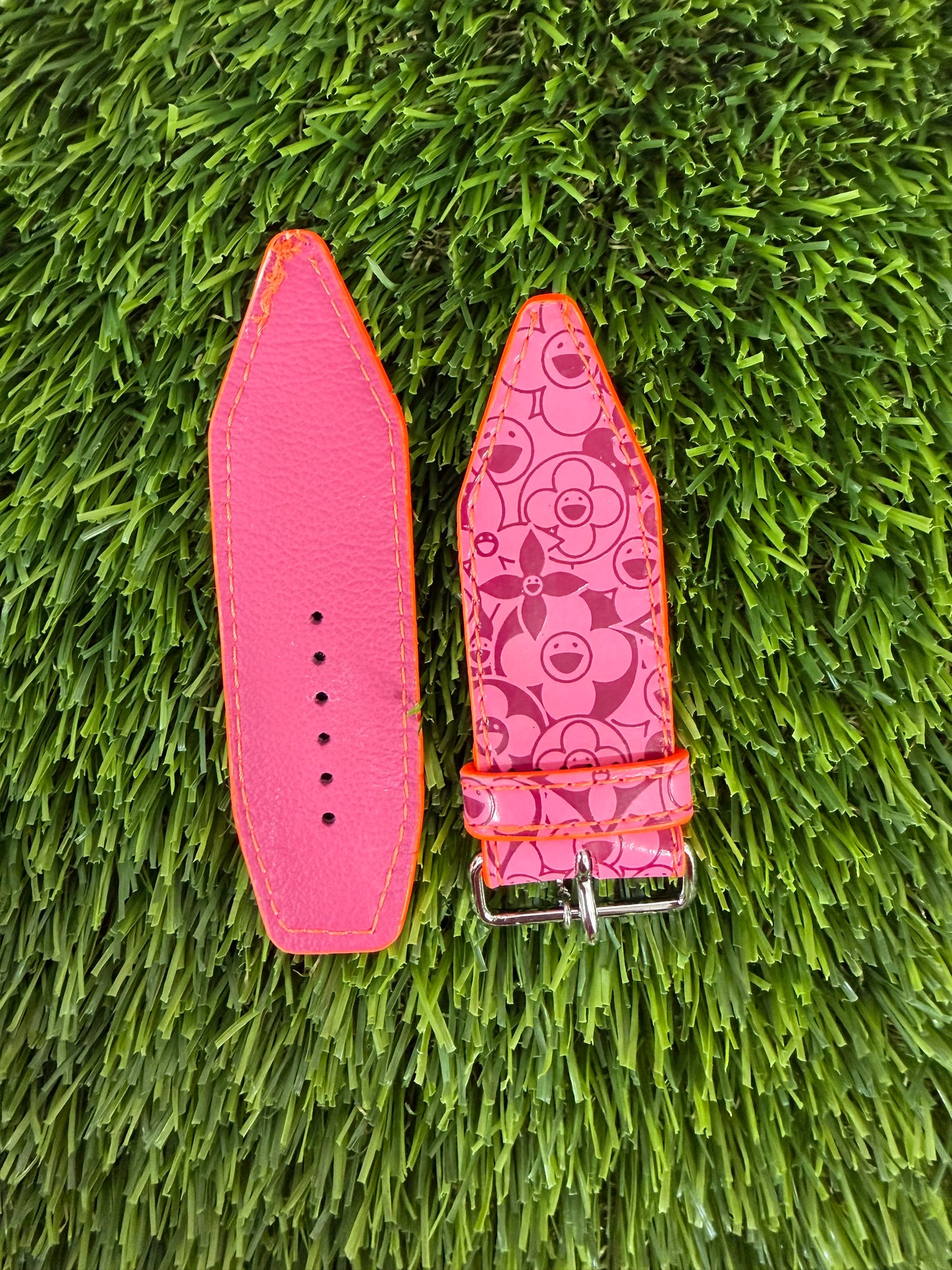 OTD-Authentic Upcycled LV Pink Cosmic Blossom w/Neon Orange