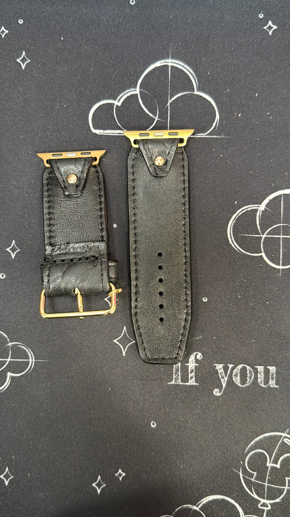 OTD-Beta-Authentic Upcycled Black Camillia Flower Leather Chanel