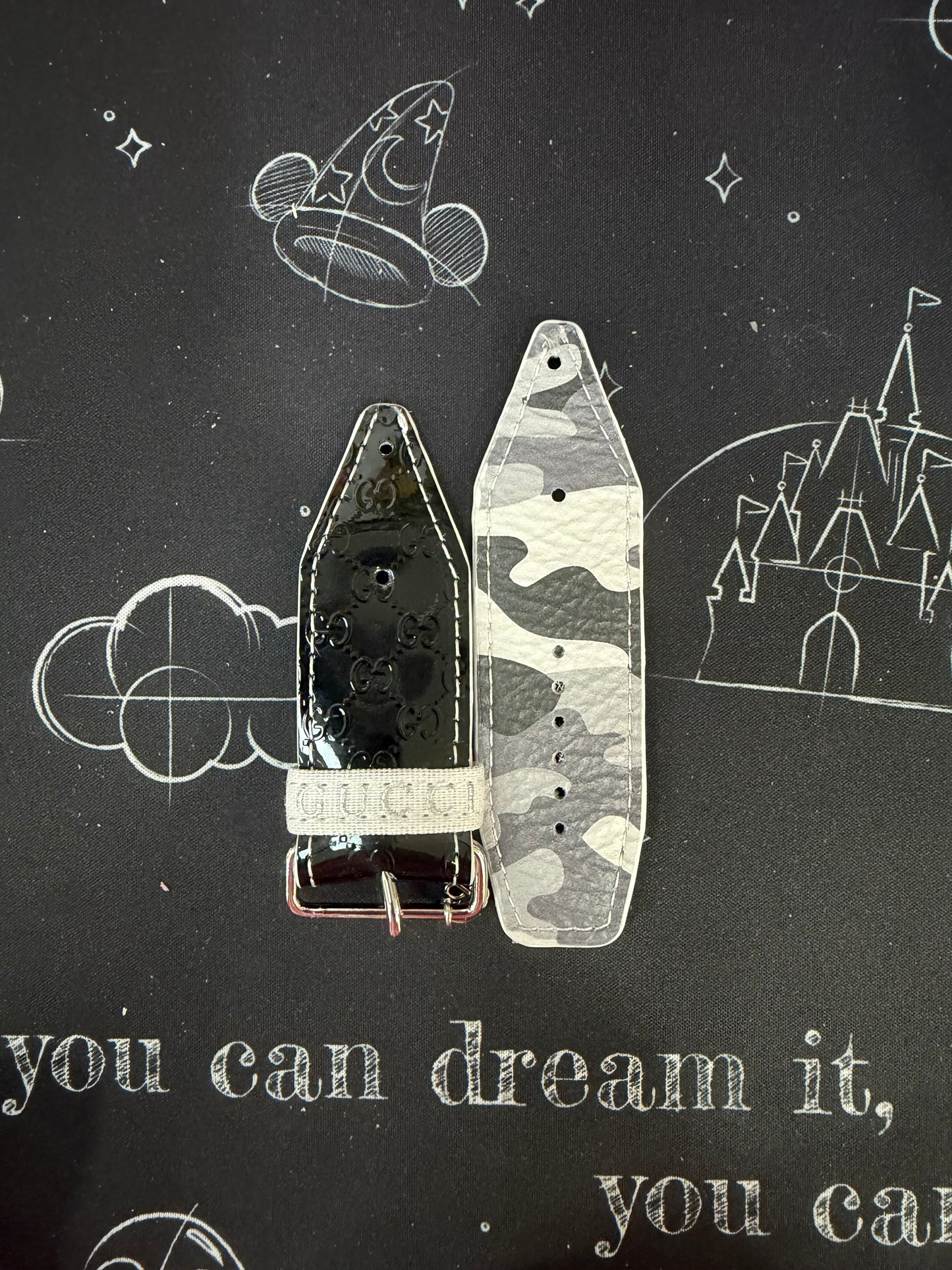 Blemished-Alpha- Authentic Upcycled Black Patent Micro GG