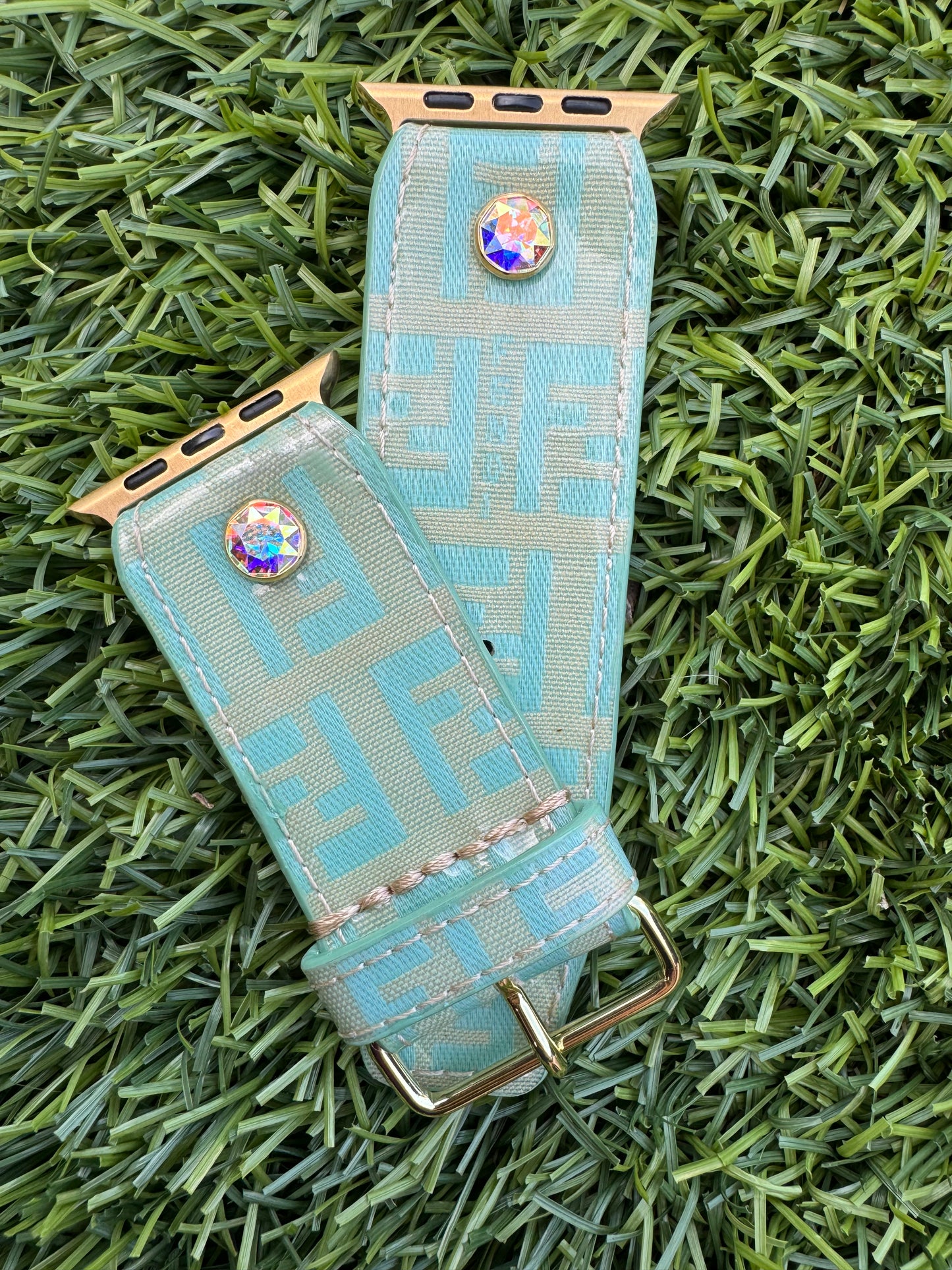 Authentic Upcycled Coated Teal Fendi
