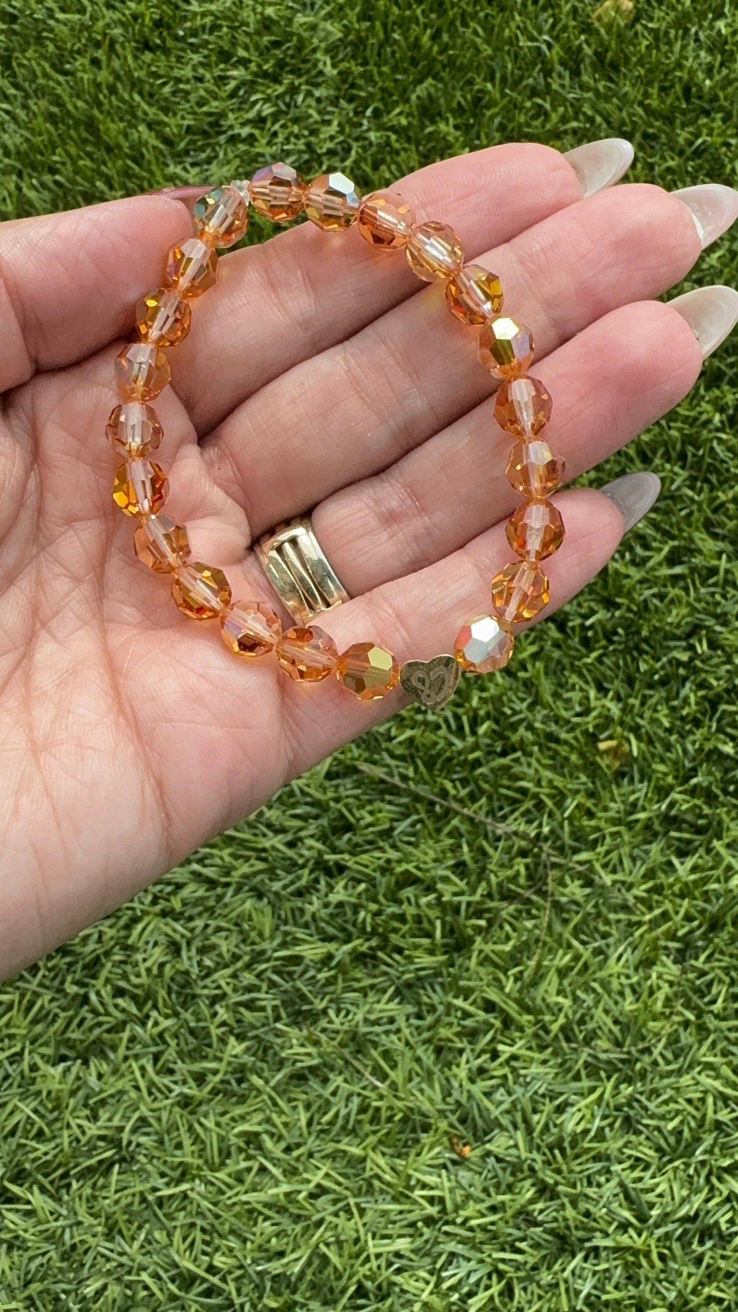 Bracelet- Authentic Metallic Sunshine (Orange) Crystal