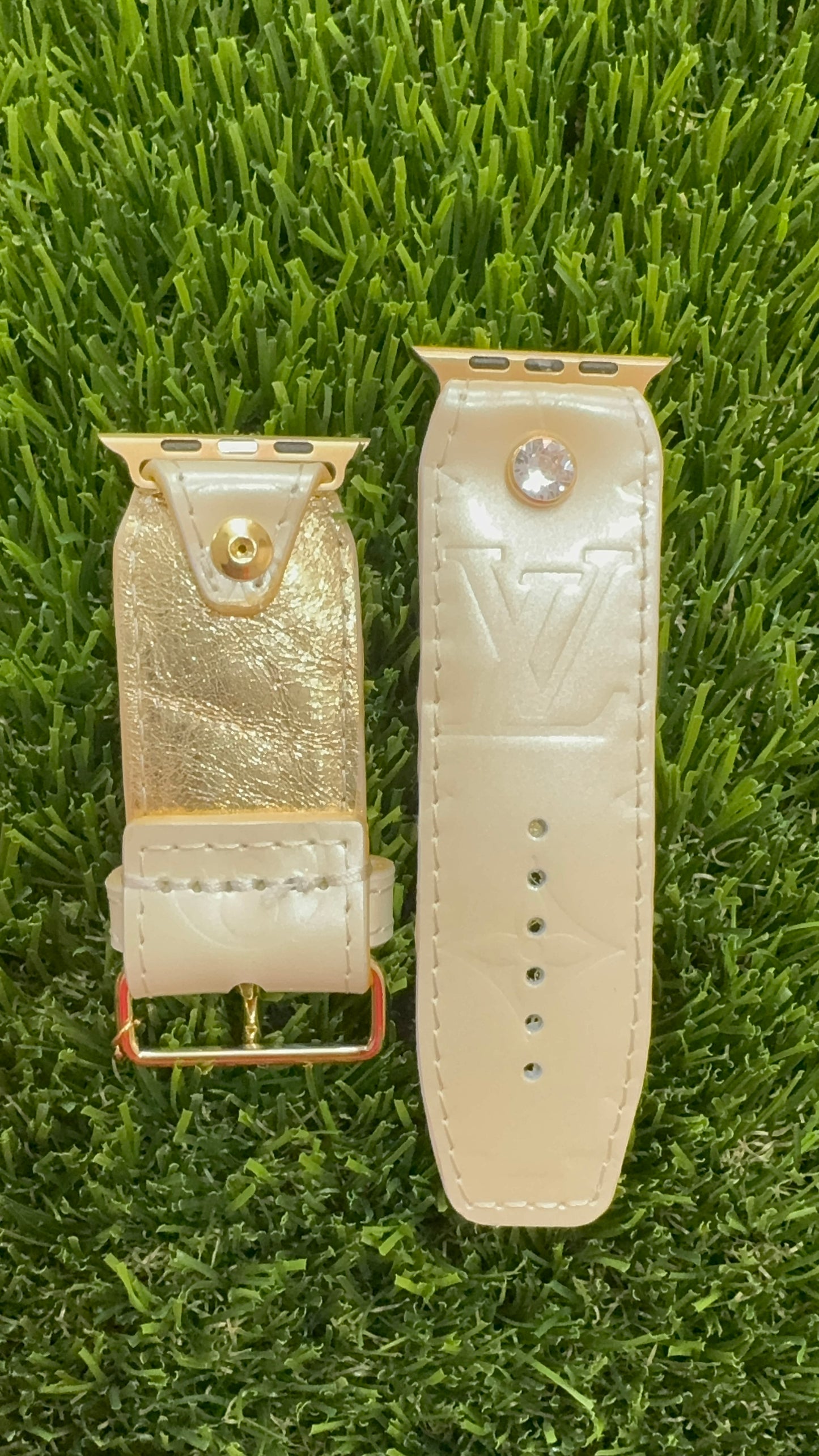 Authentic Upcycled LV Perle Vernis