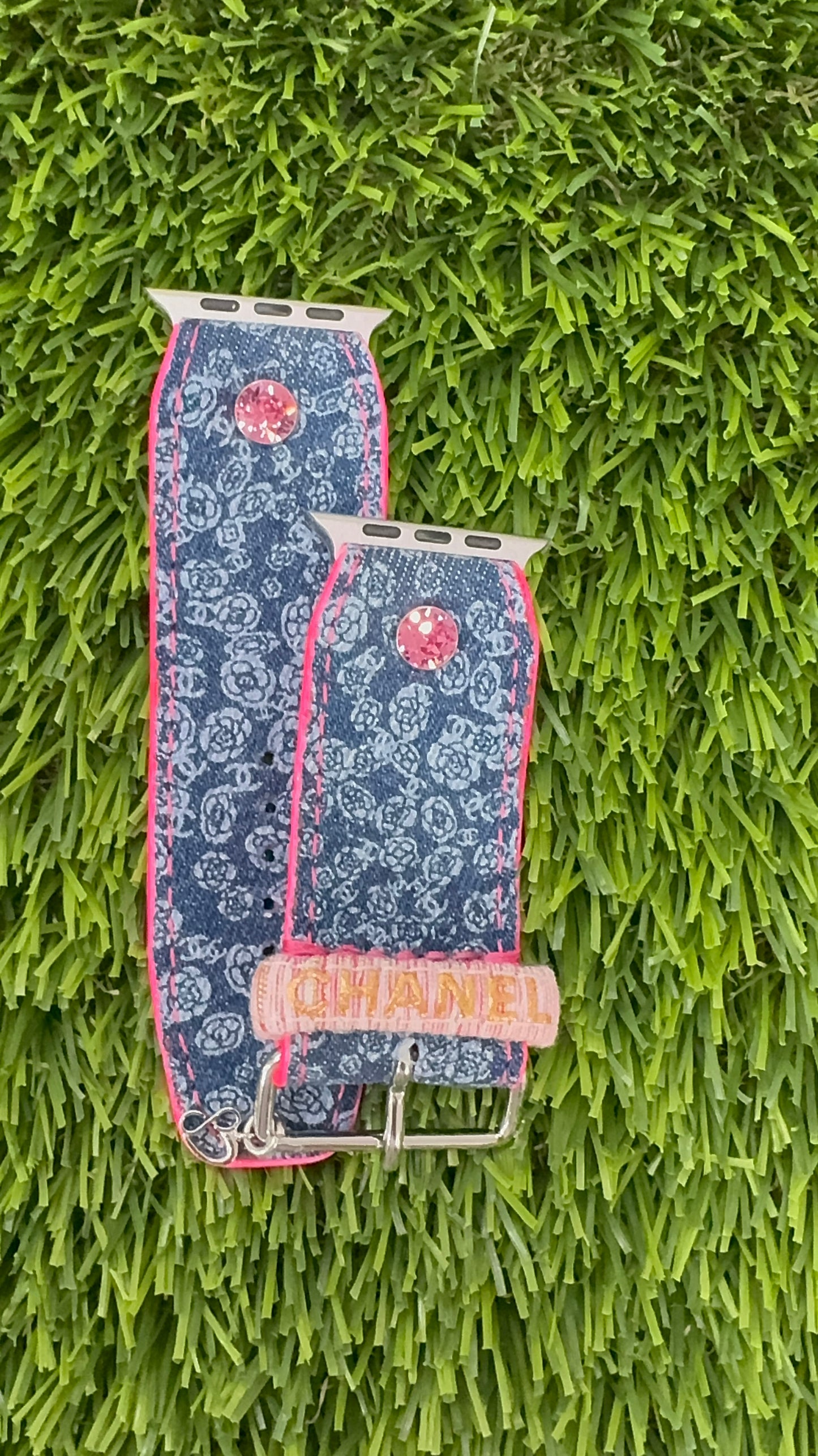 Authentic Upcycled Chanel Camellia Denim