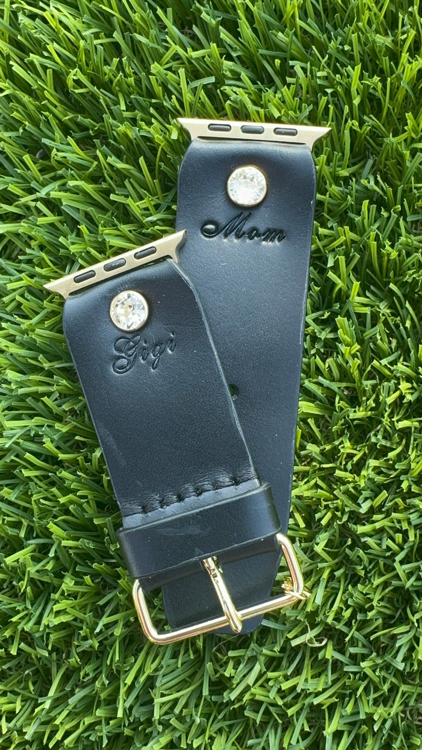 CYO (Create Your Own) Black Leather Band