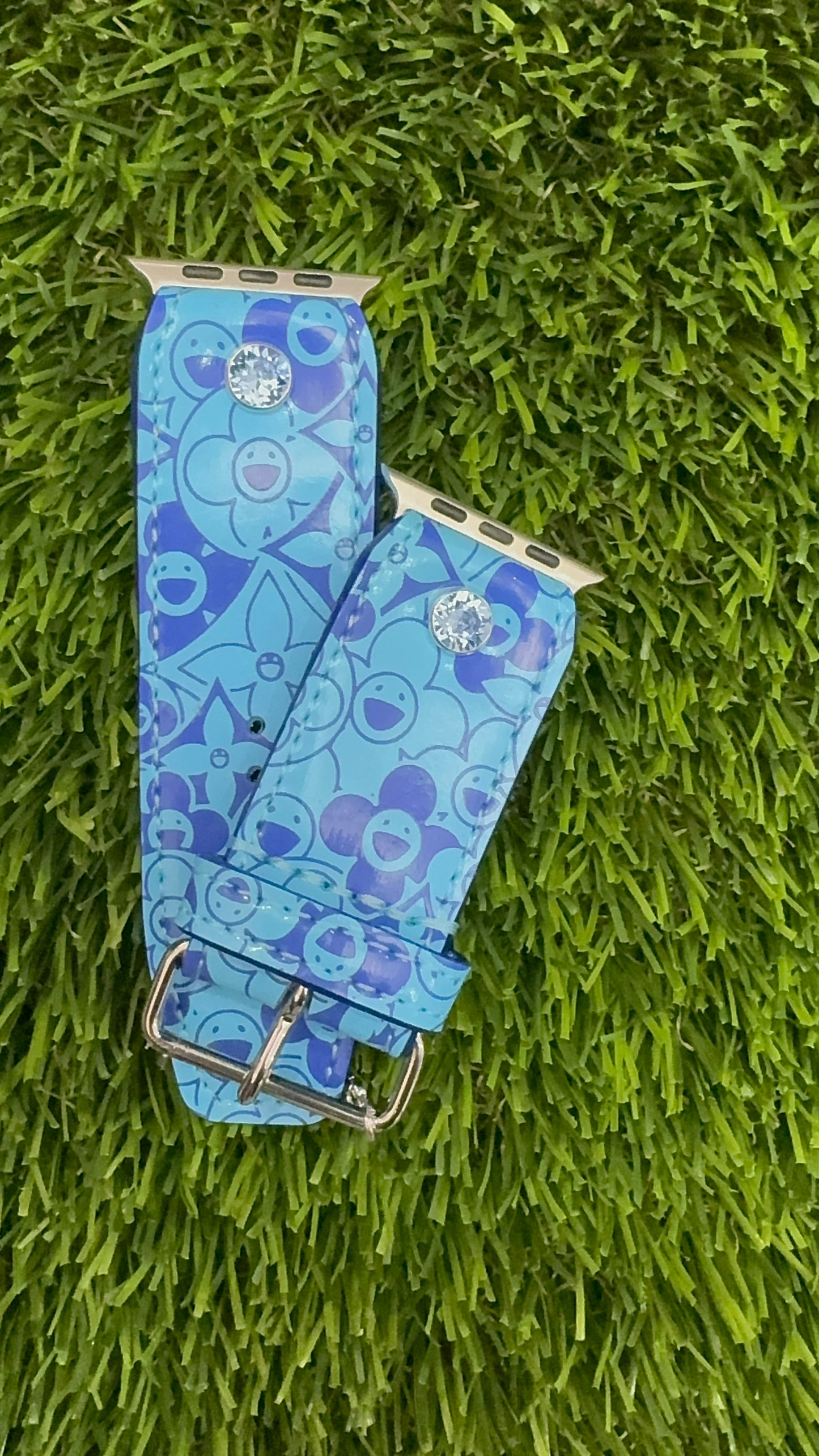 Authentic Upcycled LV Blue Cosmic Blossom