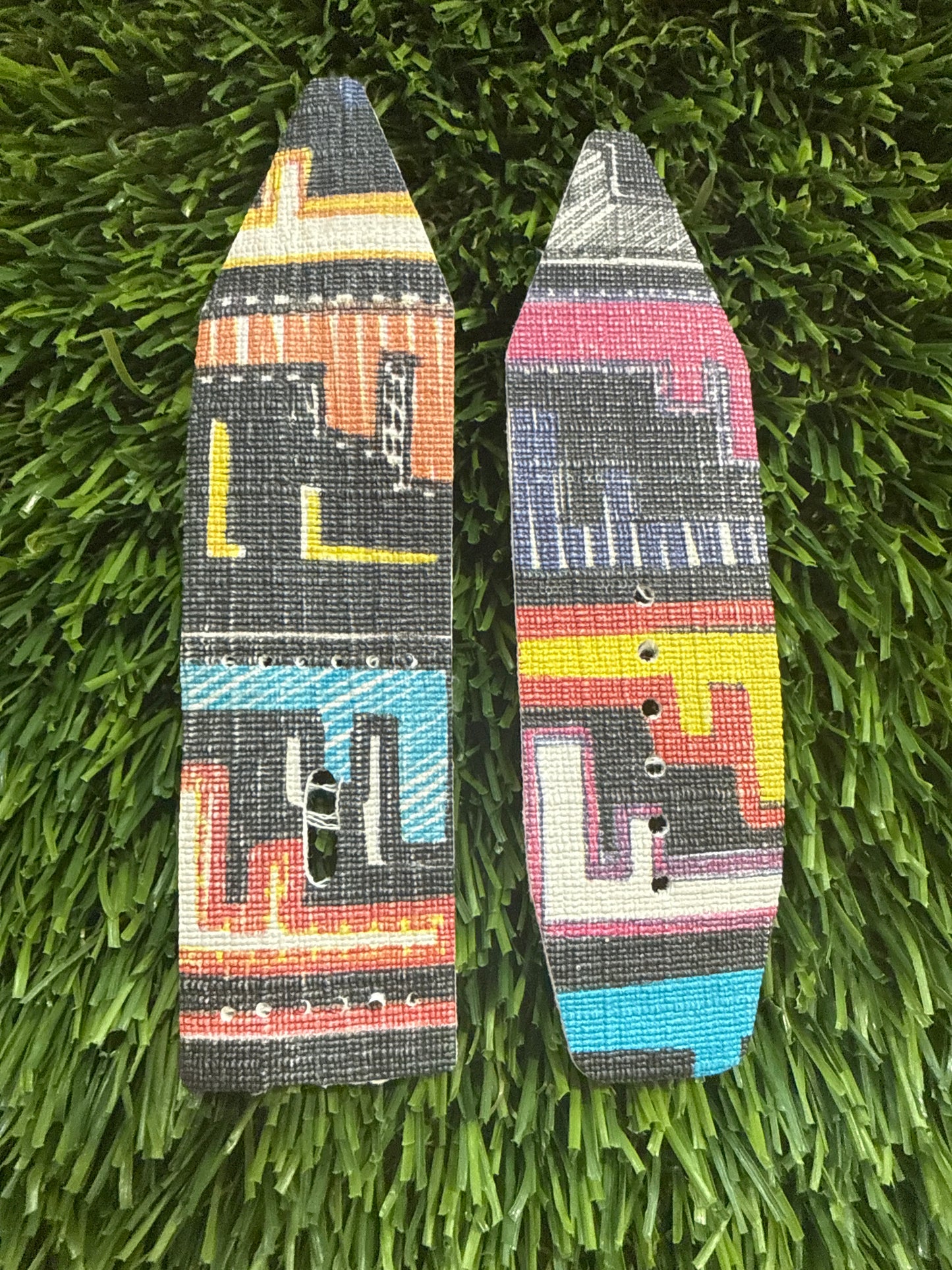LC-Blemished-Alpha-Orange,Yellow,Pink,Blue-Authentic Upcycled Colorful Black Fendi