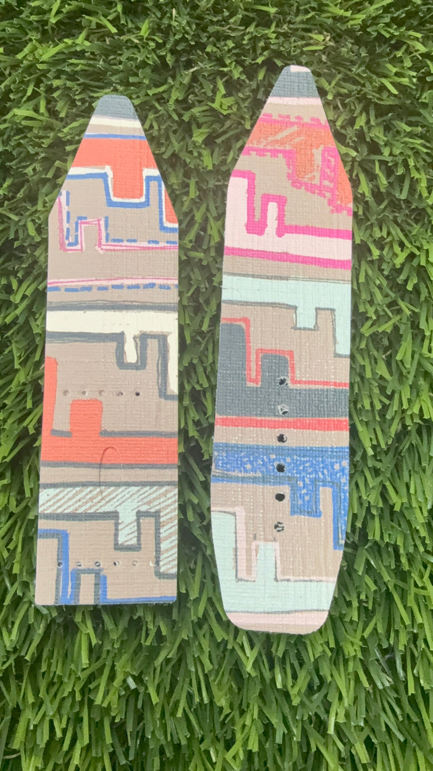 LC-Beta-Mints w/Pink-Authentic Upcycled Tan Colorful Fendi