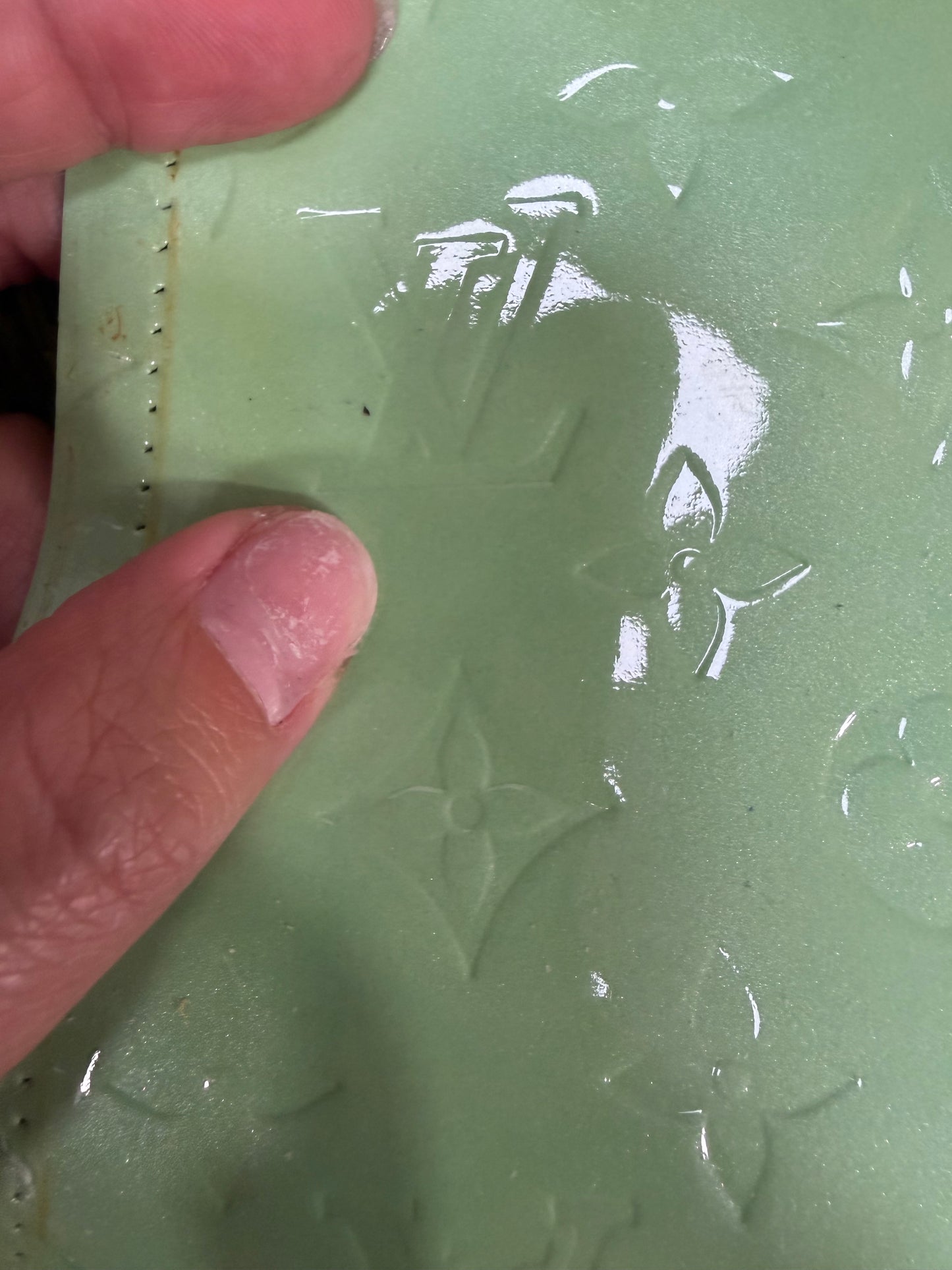 Blemished-1-Authentic Upcycled Peppermint LV Vernis