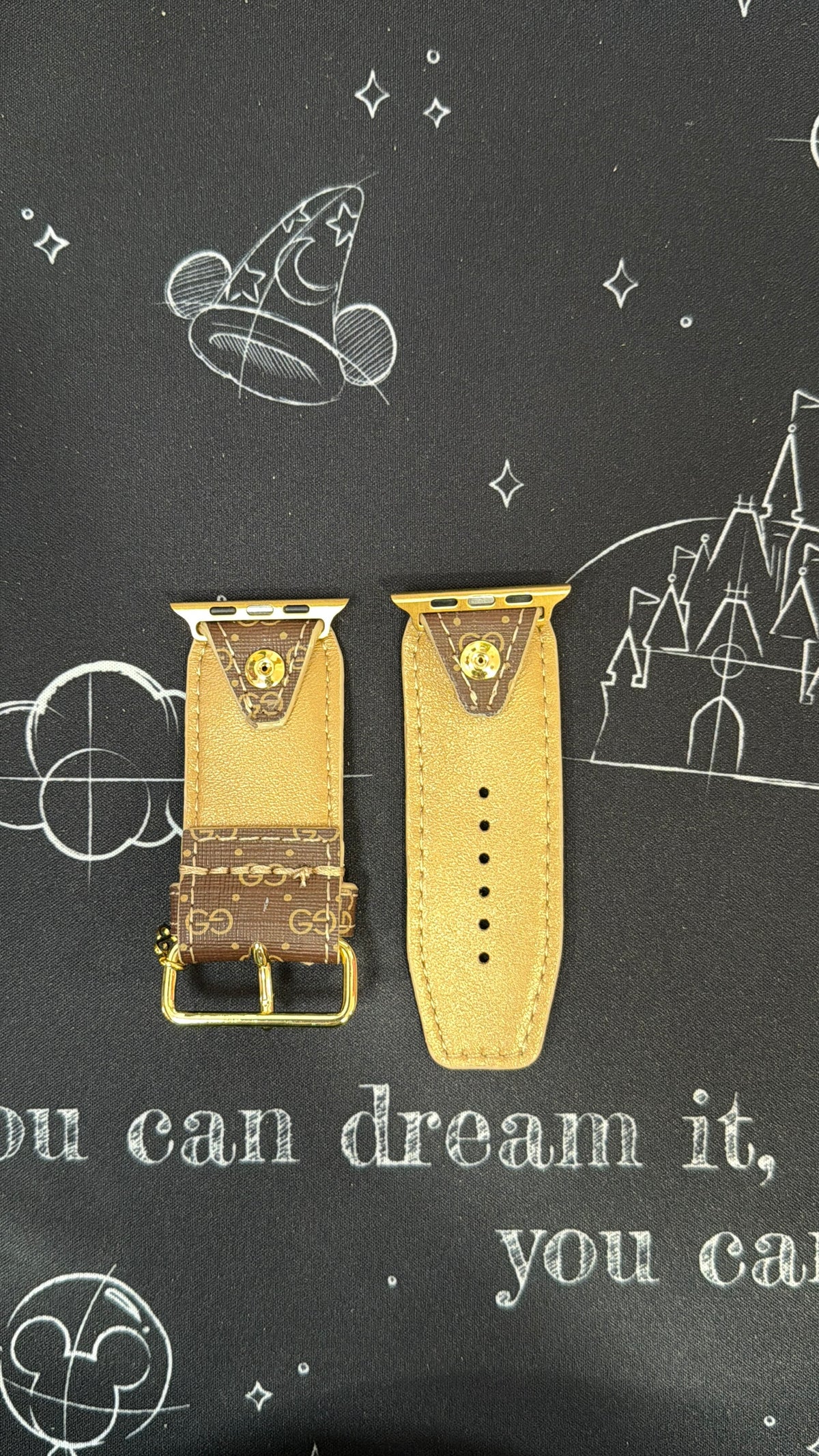 Authentic Upcycled Vintage Micro GG Brown & Gold