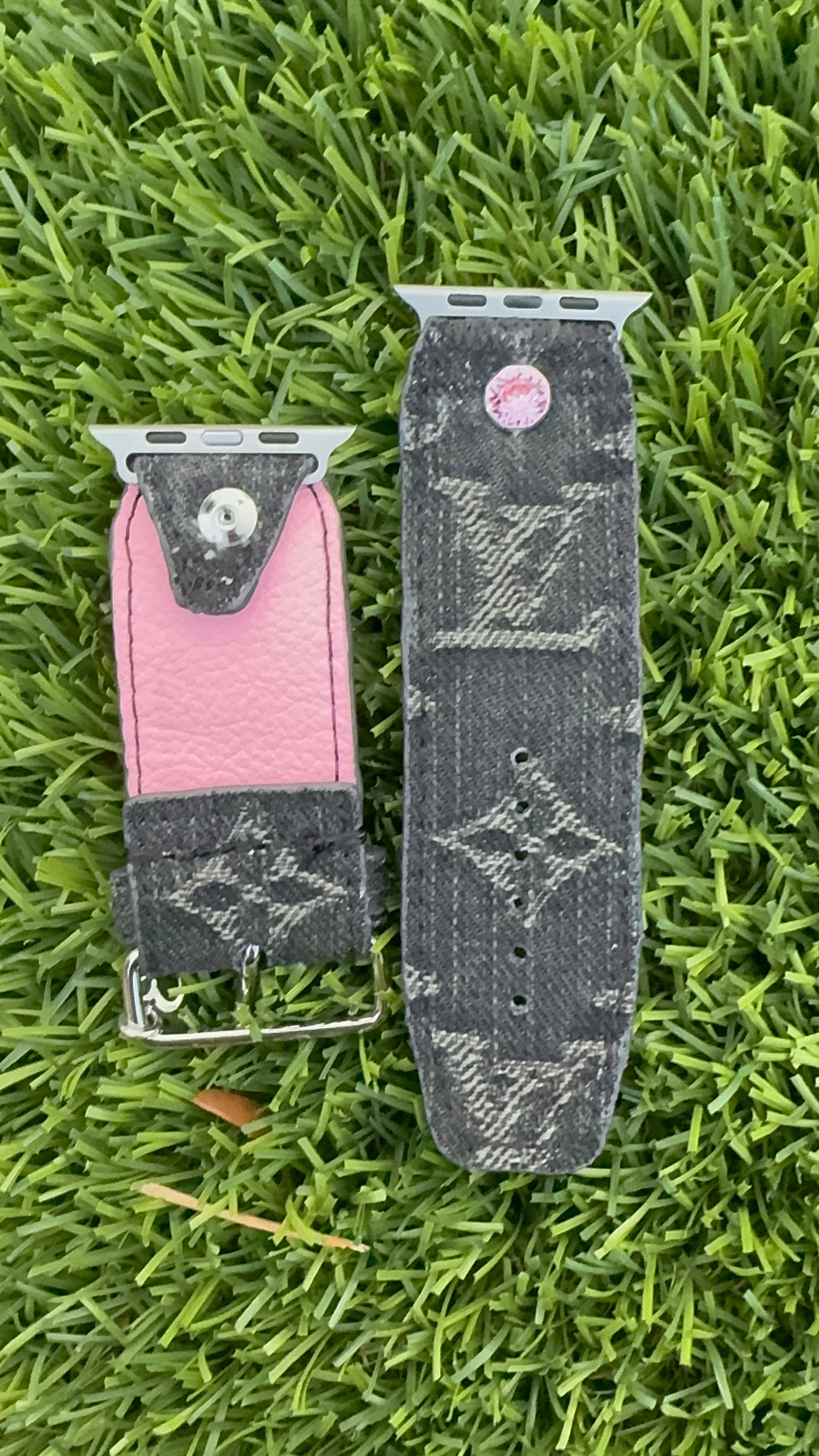 Authentic Upcycled LV Black Denim