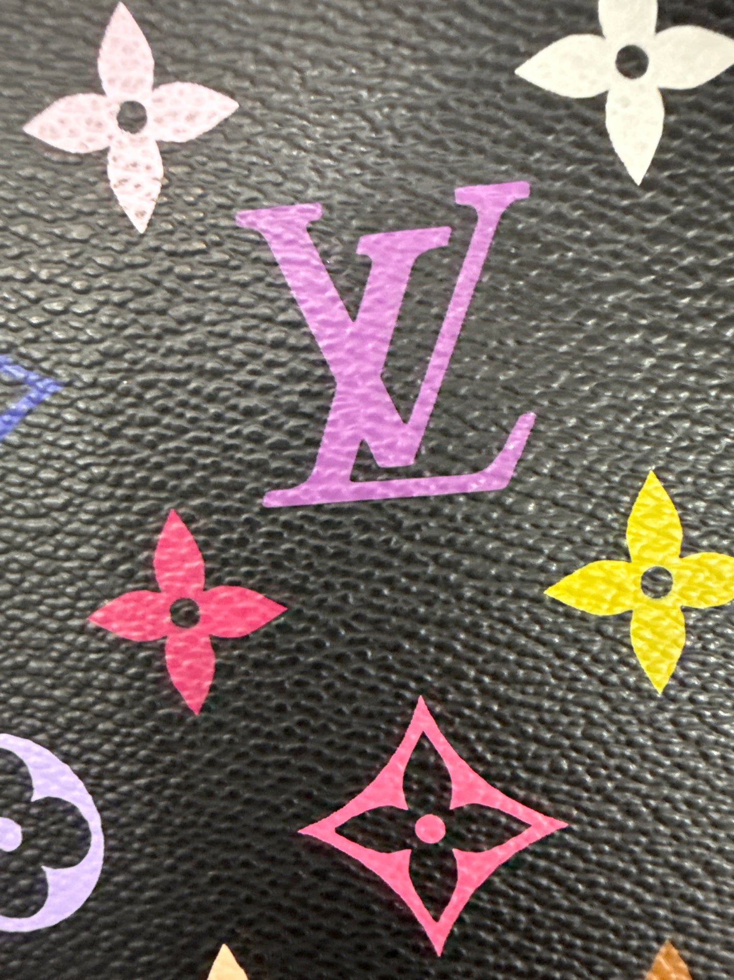 Authentic Upcycled LV Black Multicolor