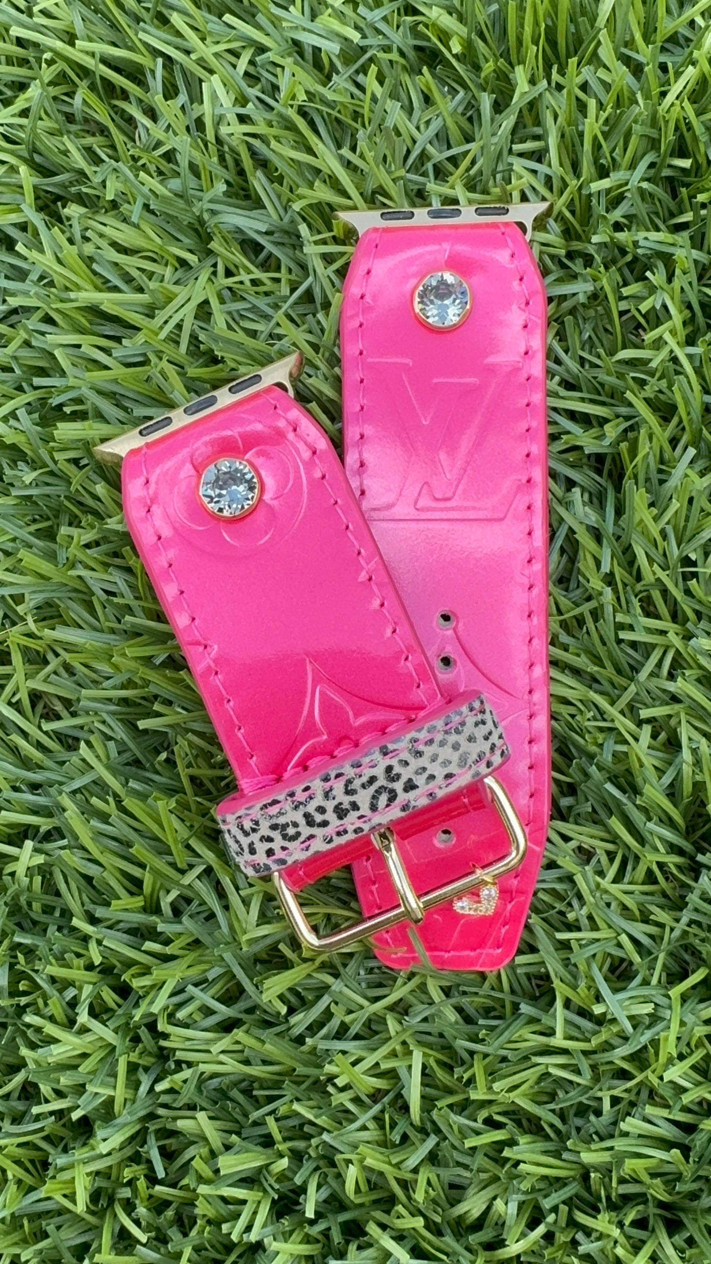 Authentic Upcycled Fuchsia LV Vernis
