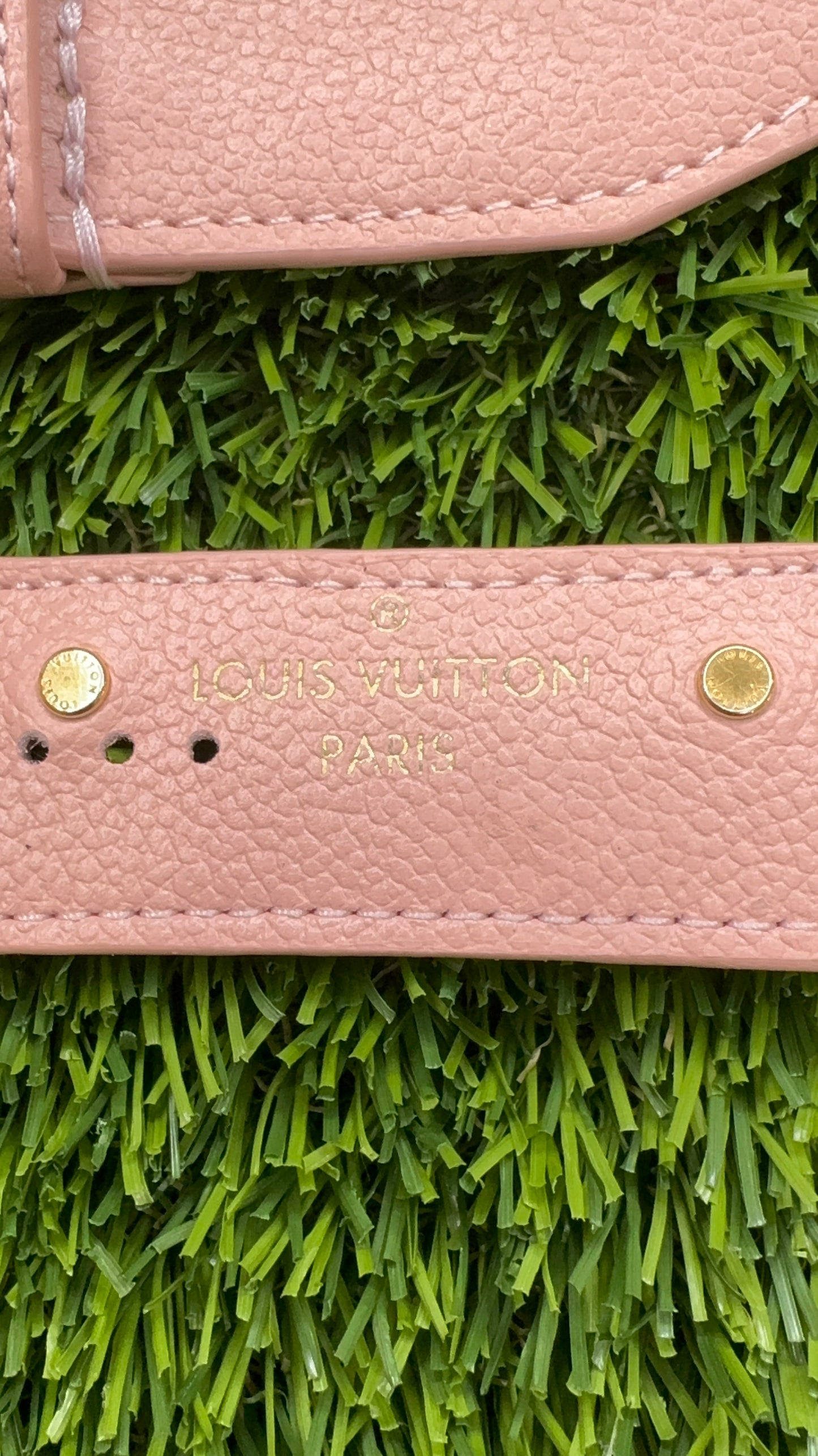 Blemished One Of A Kind Pink LV with Rivets - Beta Sized