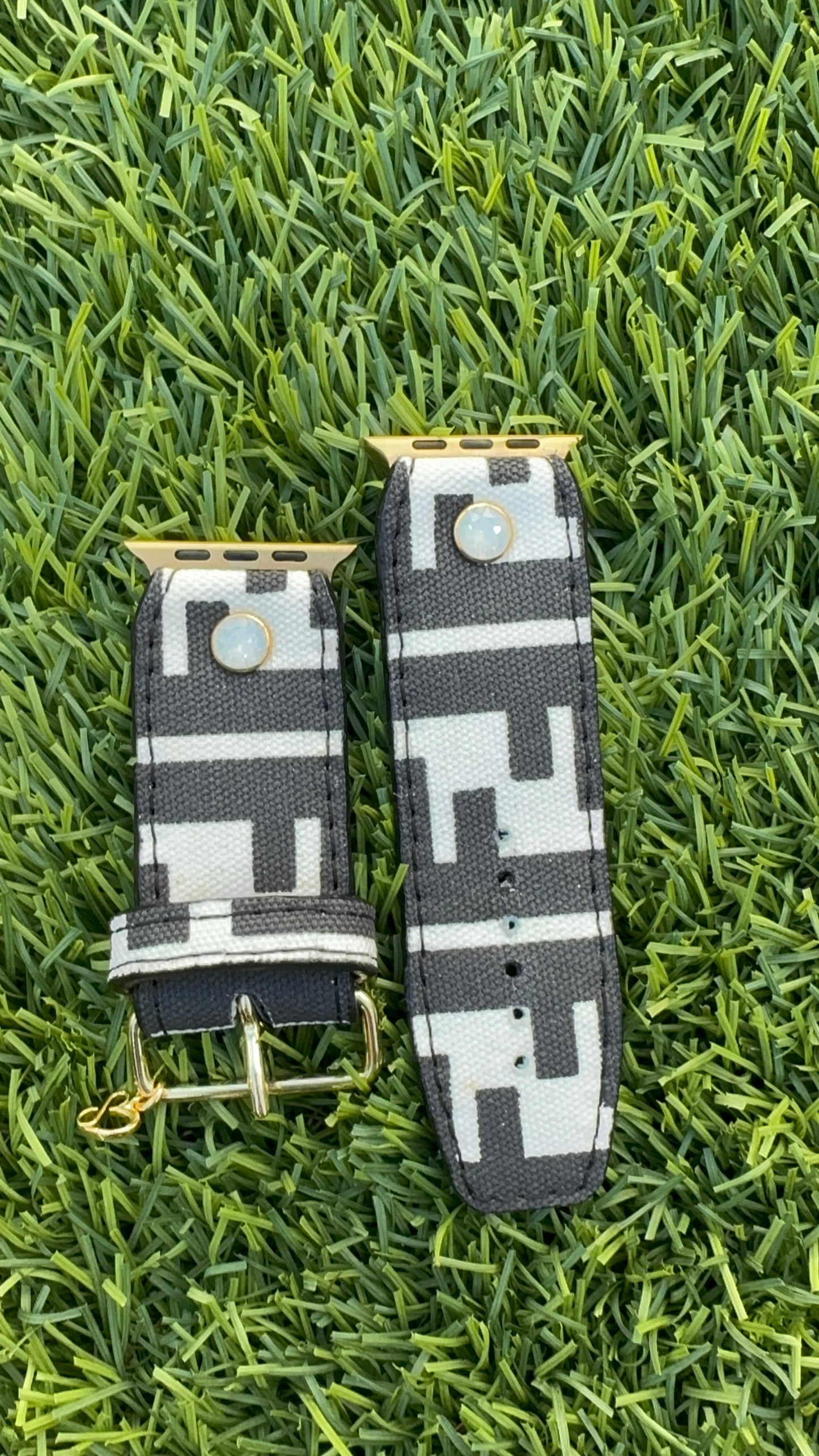 Blemished-Authentic Upcycled Blue and White Fendi