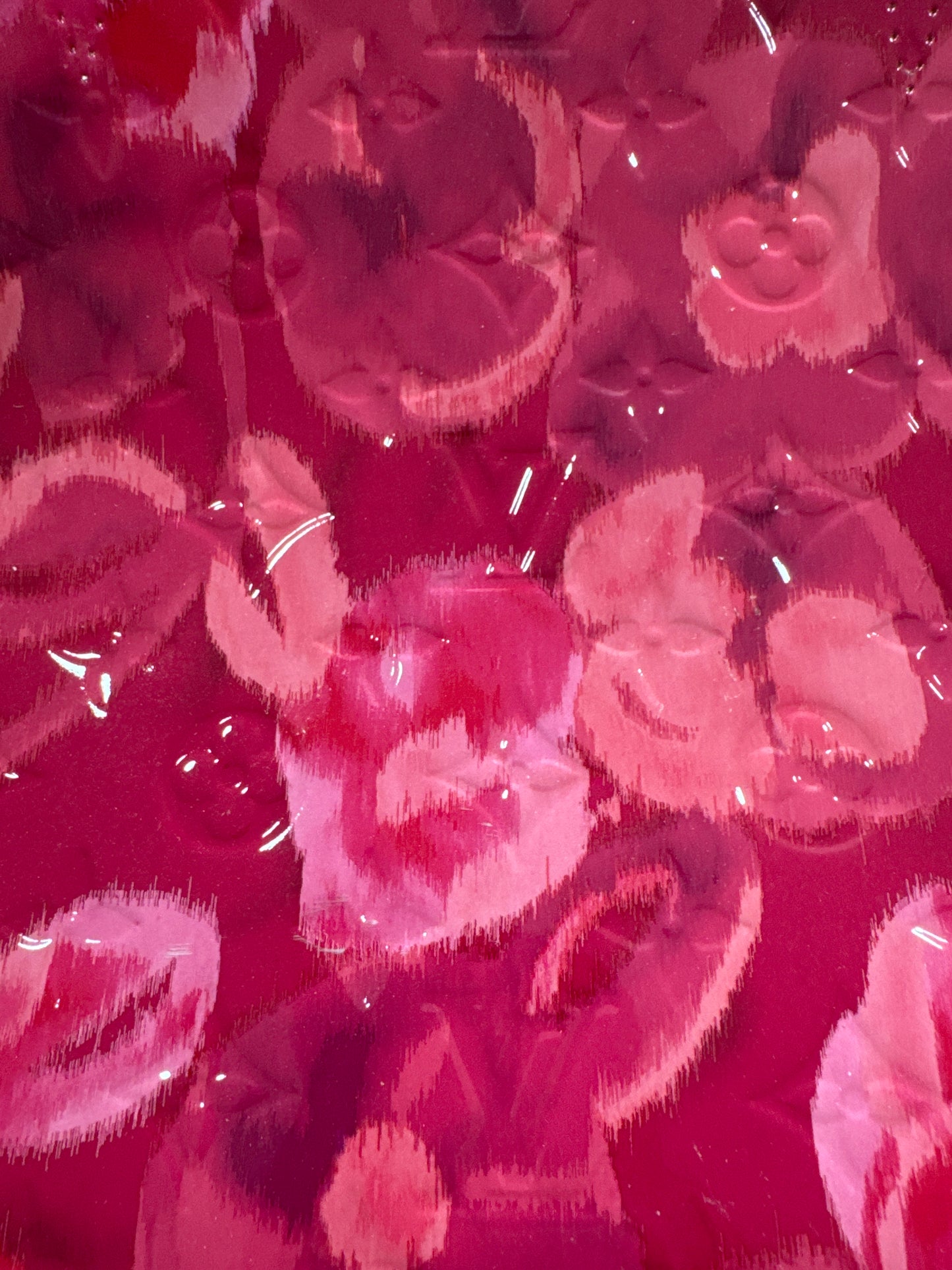 Authentic Upcycled LV Fuchsia Floral iKat Vernis