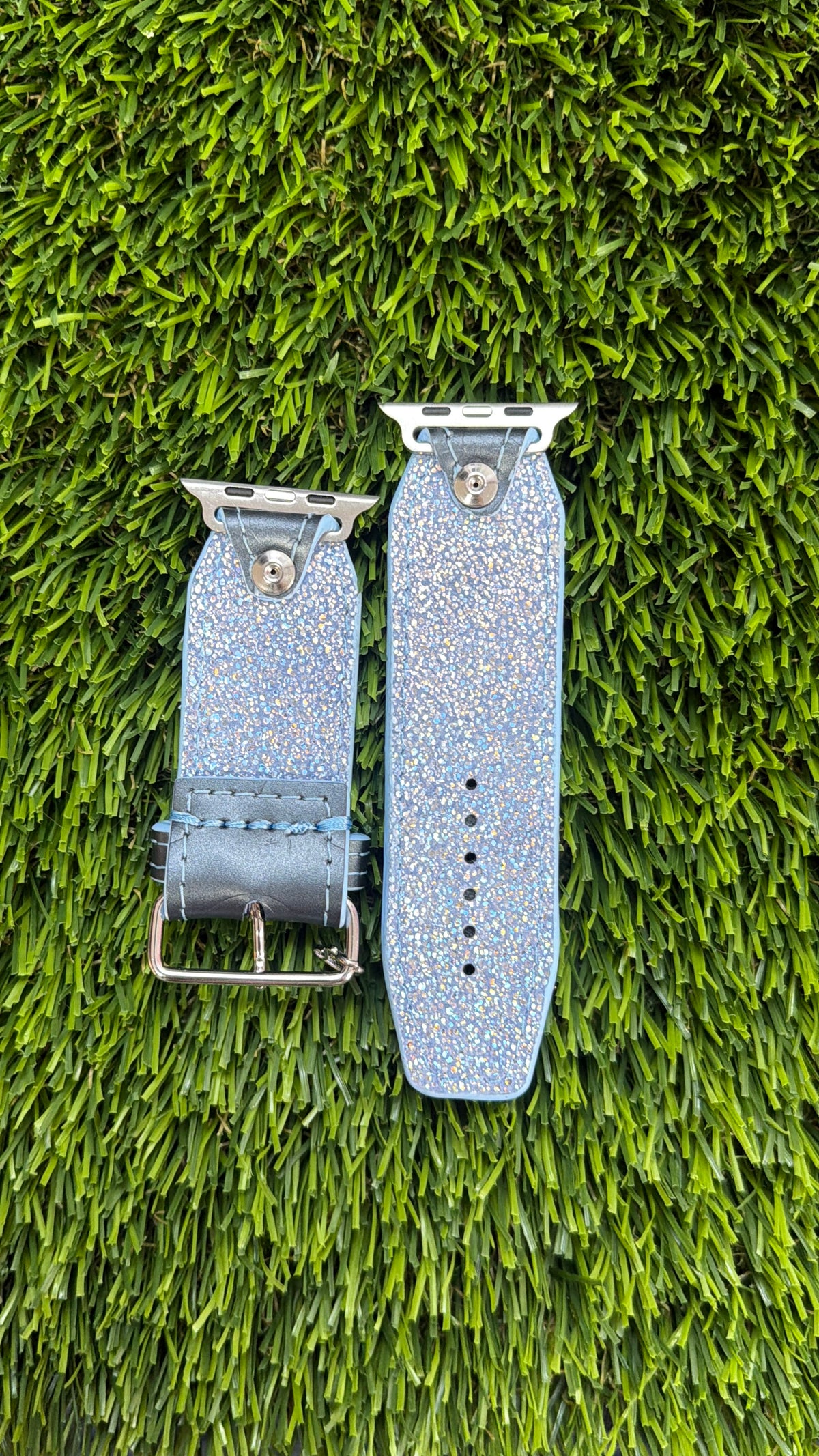 Authentic Upcycled LV Blue Matte Vernis