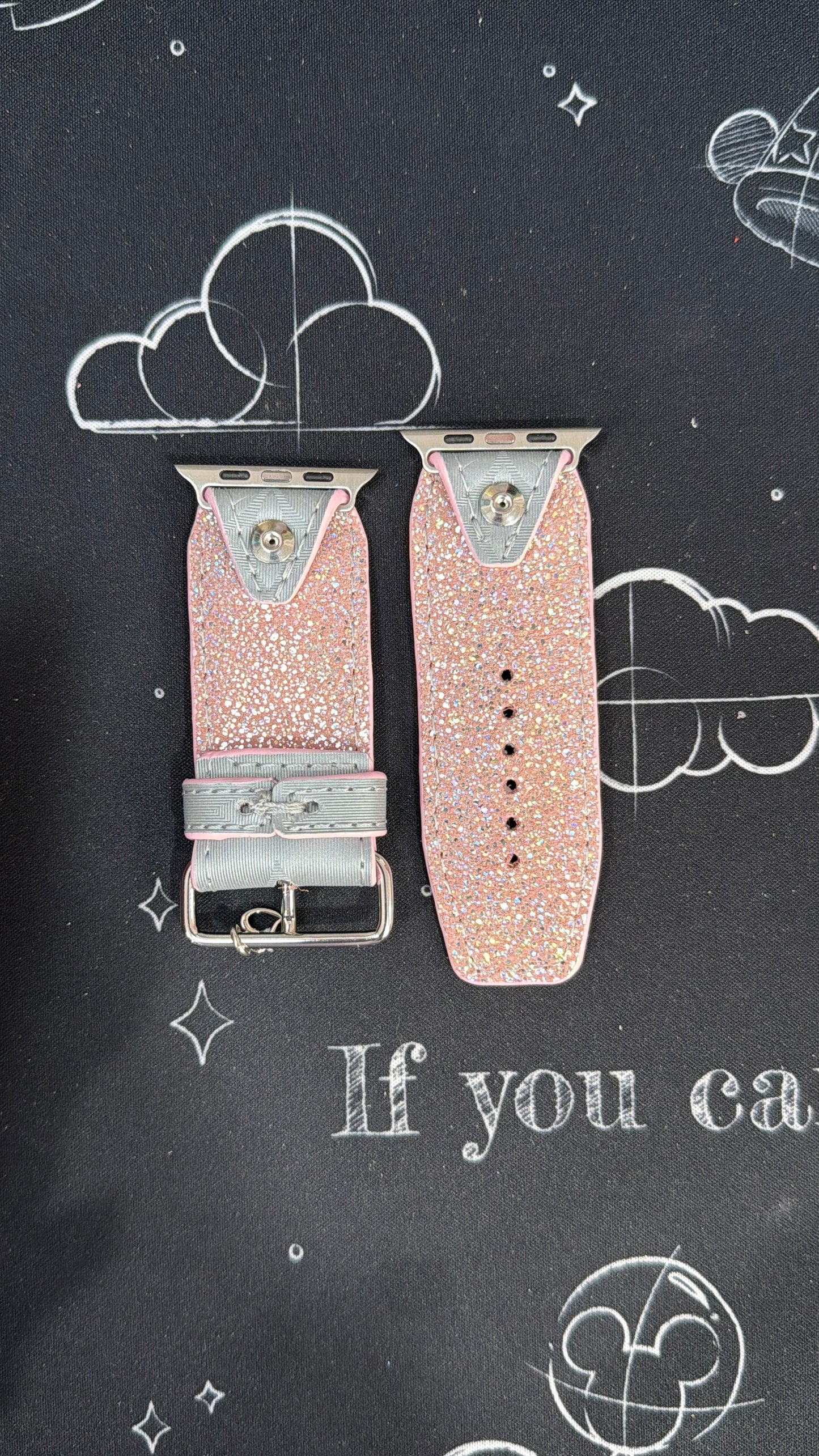 Blemished-Authentic Upcycled LV Satellite-Alpha-Pink and Silver