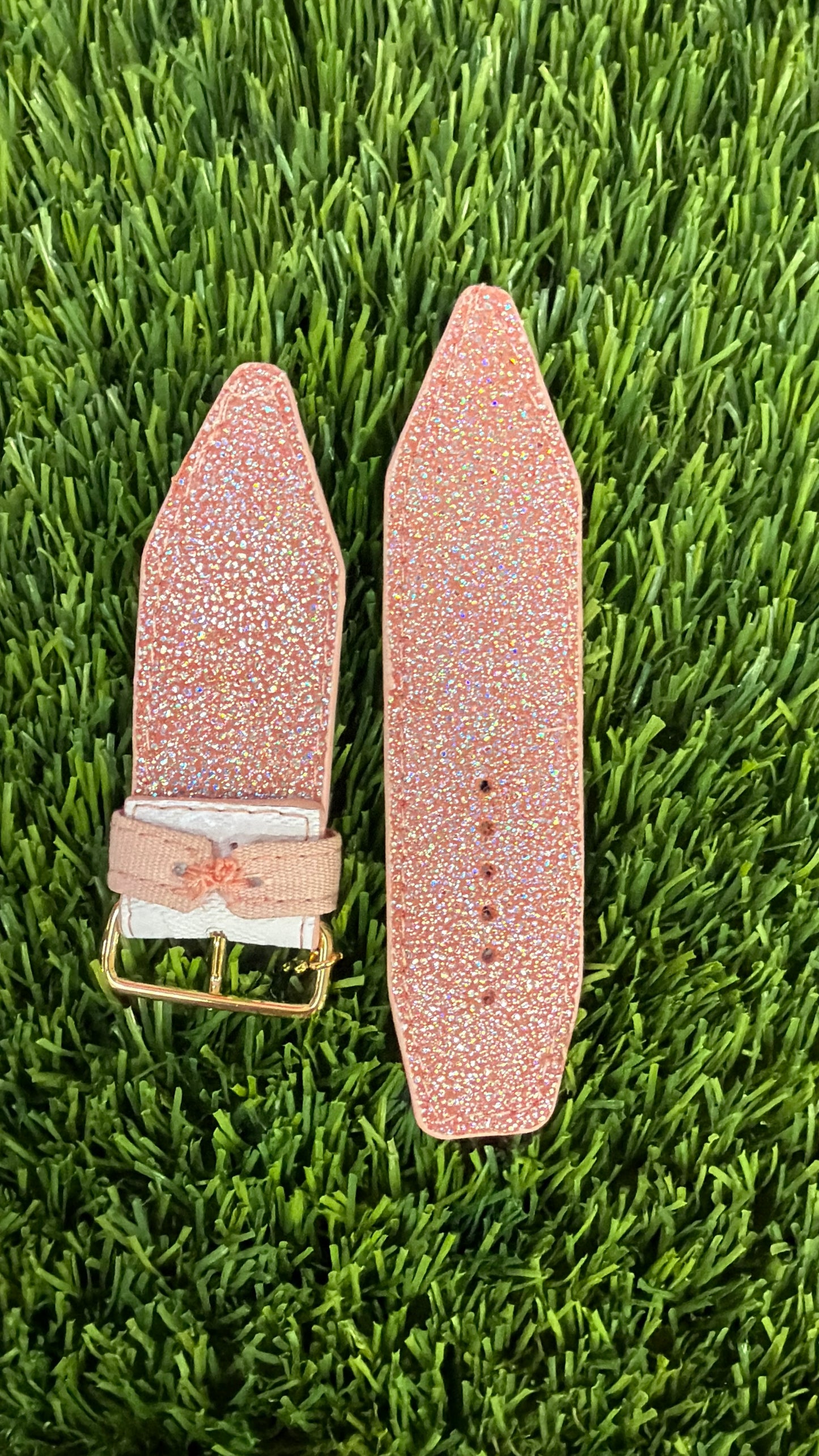 OTD-Authentic Upcycled White GG Imprime with Peach