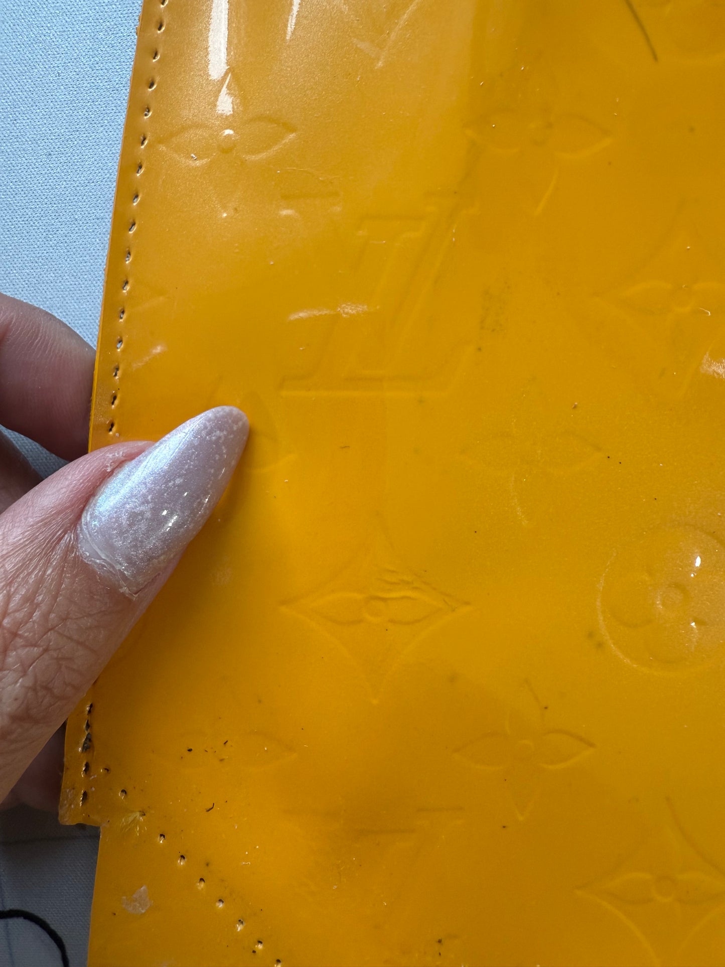 Blemished Authentic Upcycled LV Mango Vernis