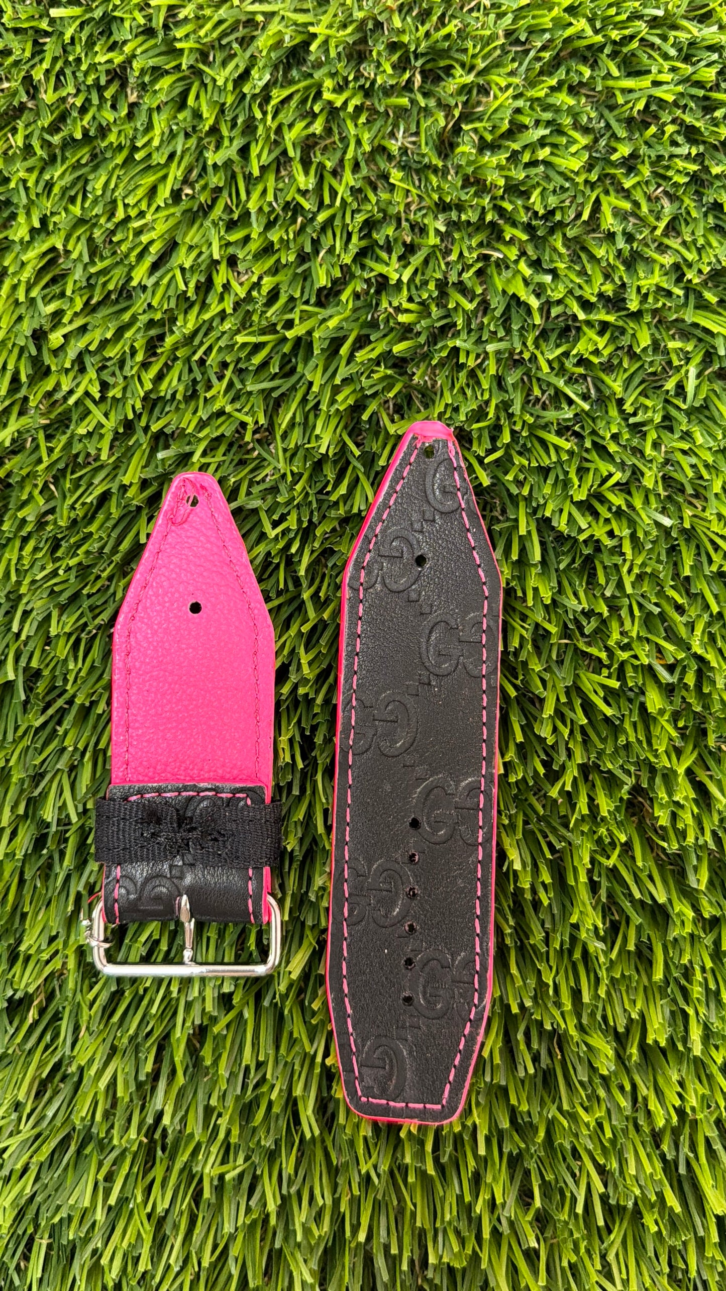 OTD-Beta-Neon Pink-Authentic Upcycled Black GG