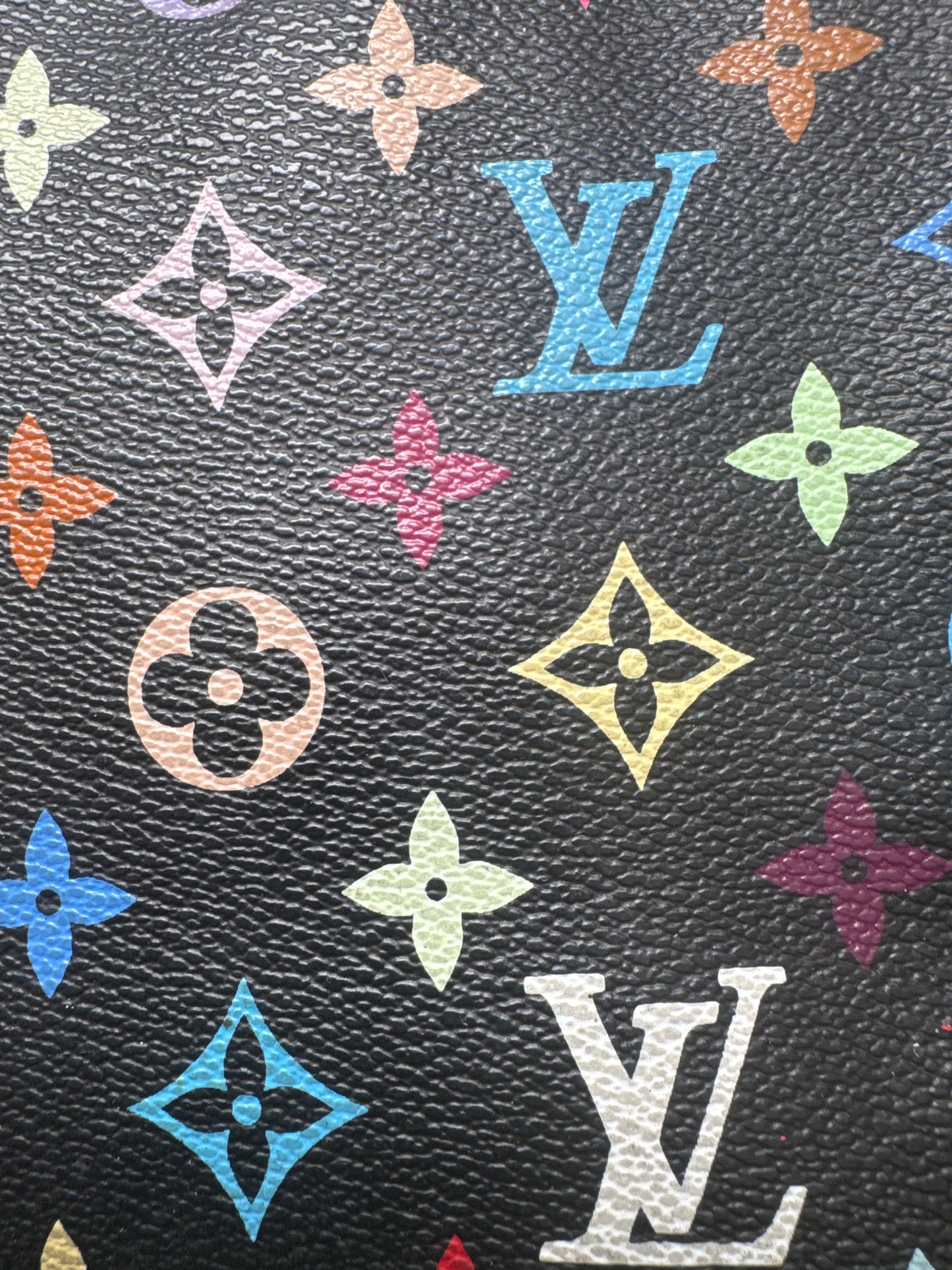 Authentic Upcycled LV Black Multicolor