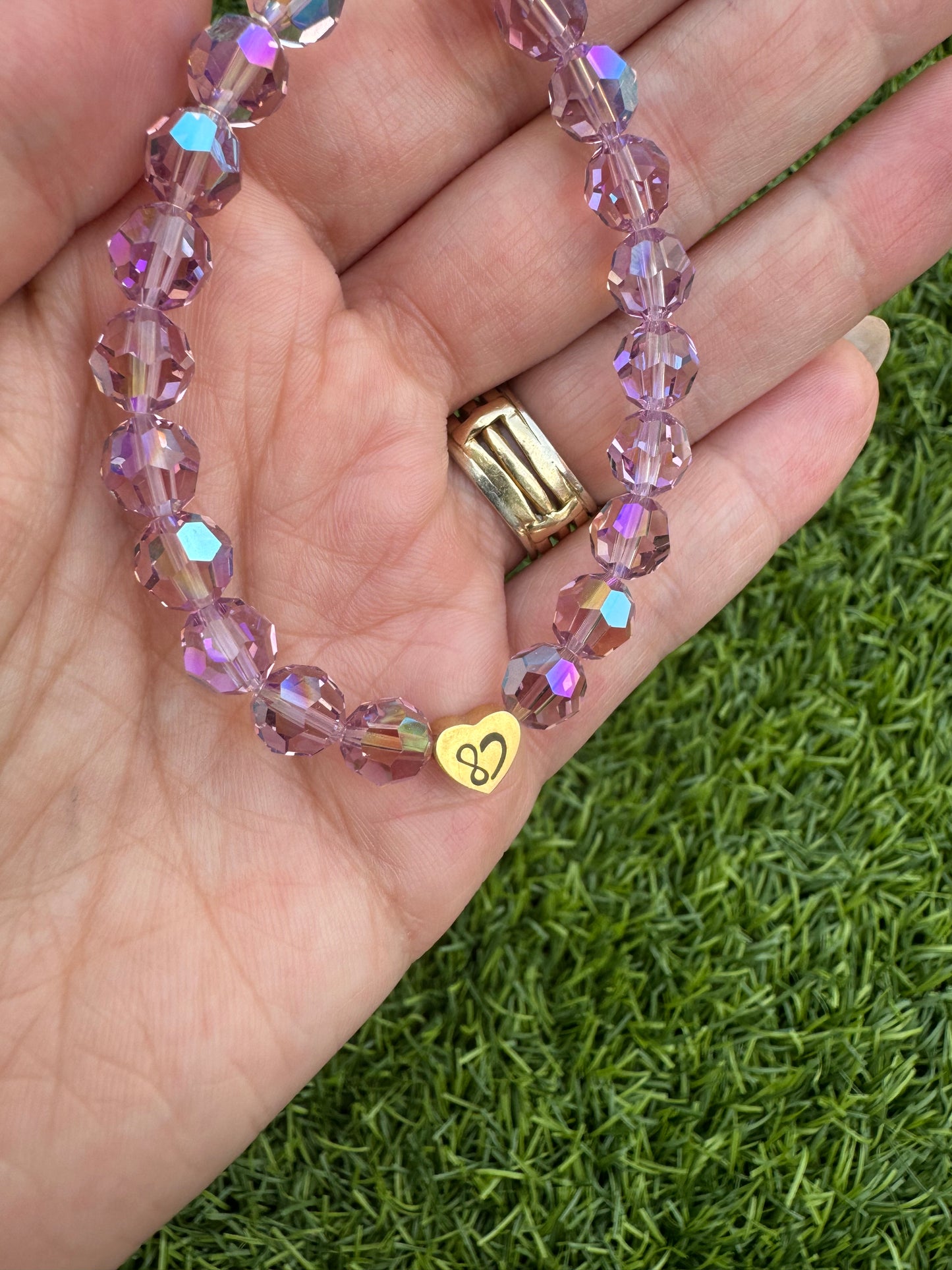 Bracelet- Authentic Light Amethyst Shimmer Crystal