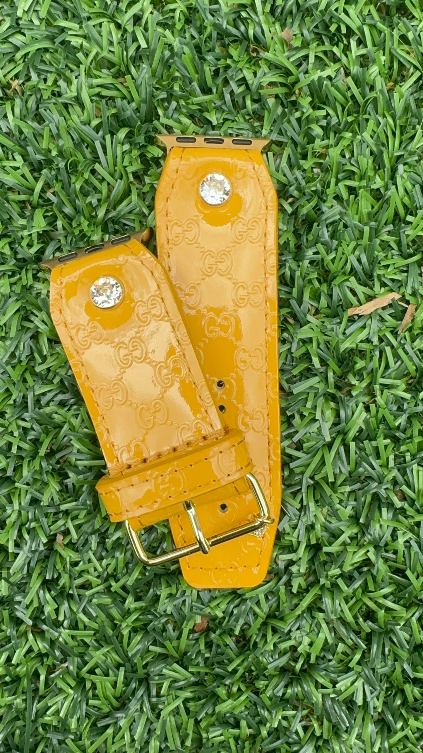 Authentic Upcycled Patent Yellow Micro GG
