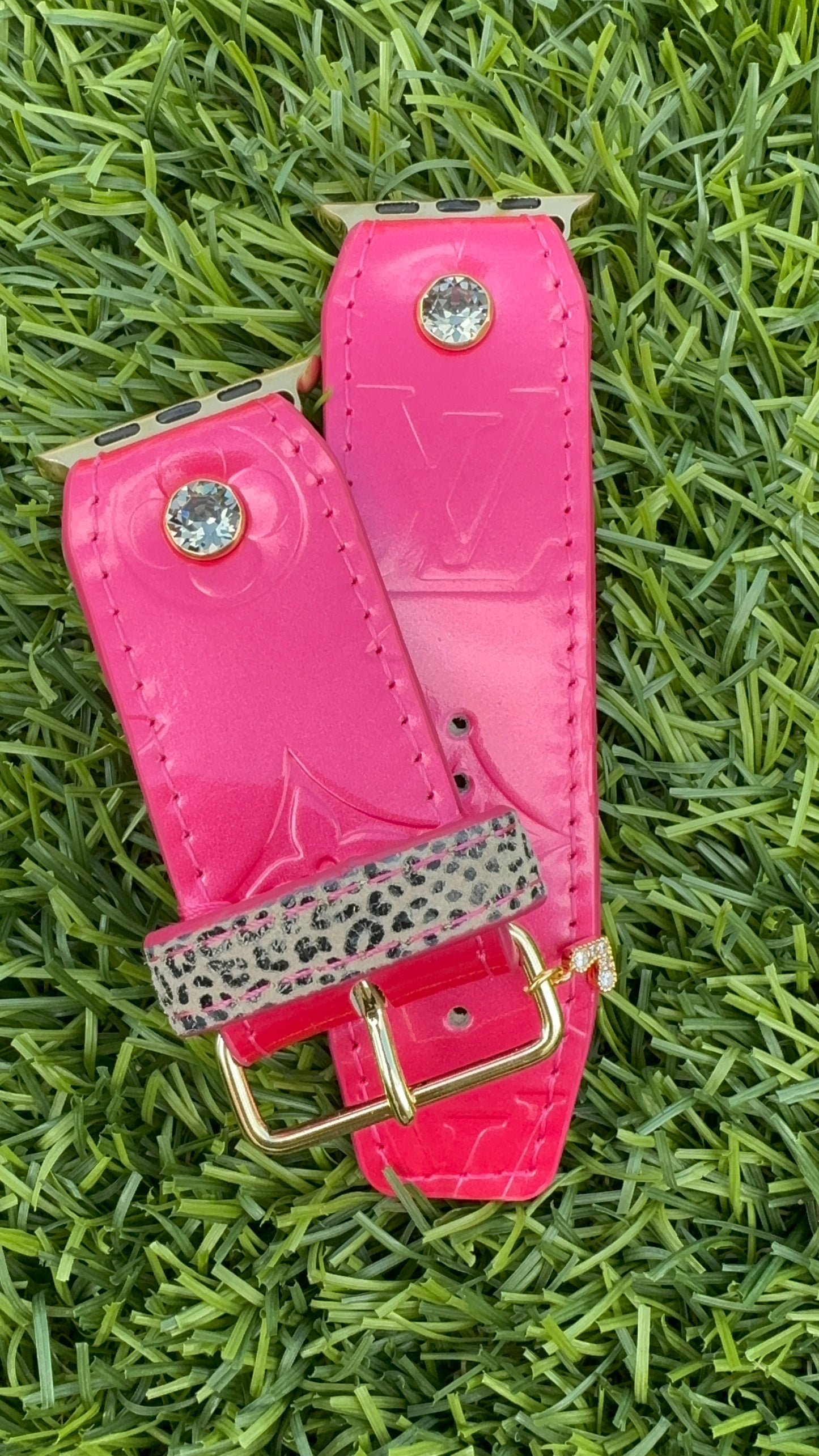 Authentic Upcycled Fuchsia LV Vernis