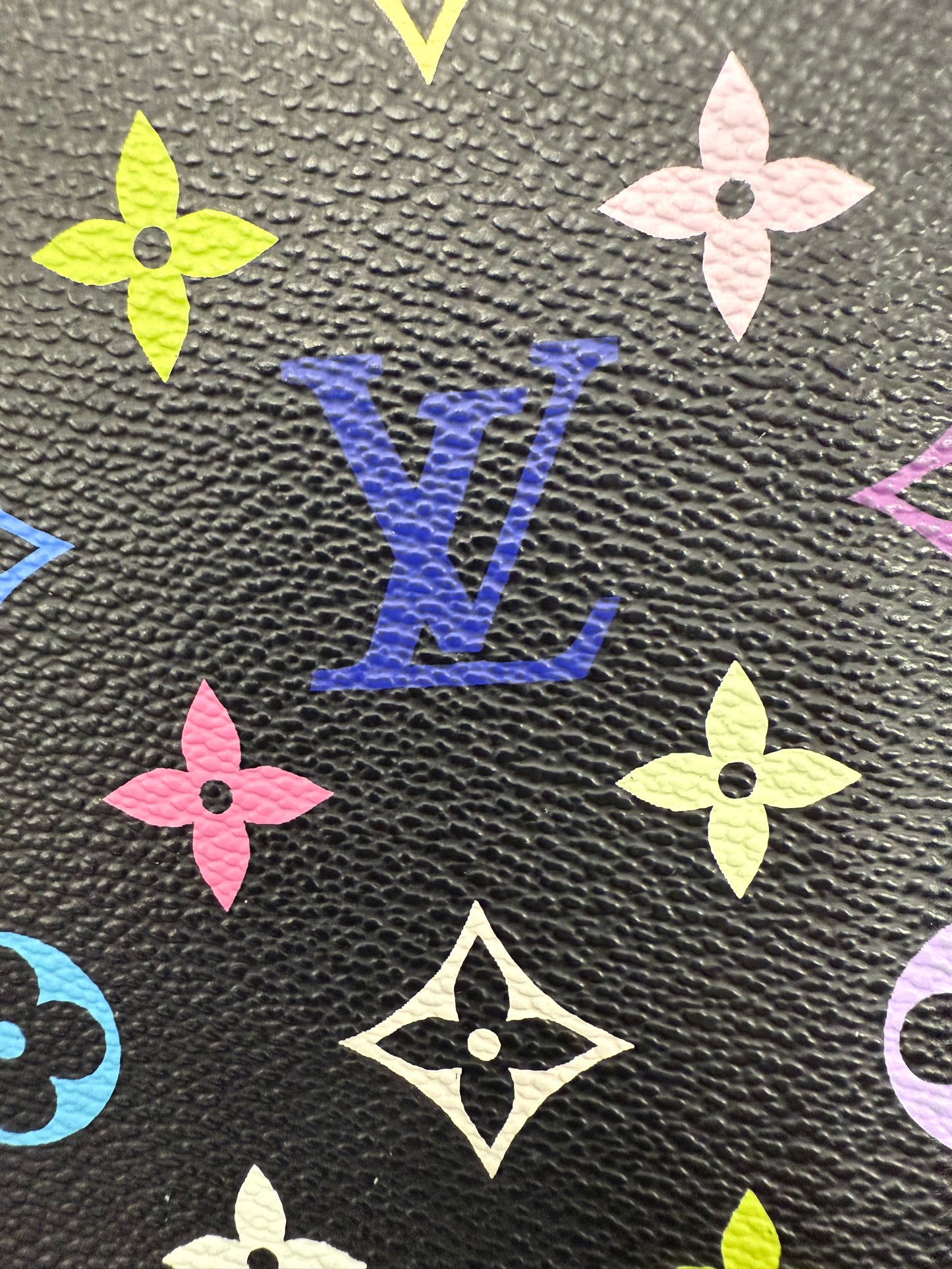 Authentic Upcycled LV Black Multicolor