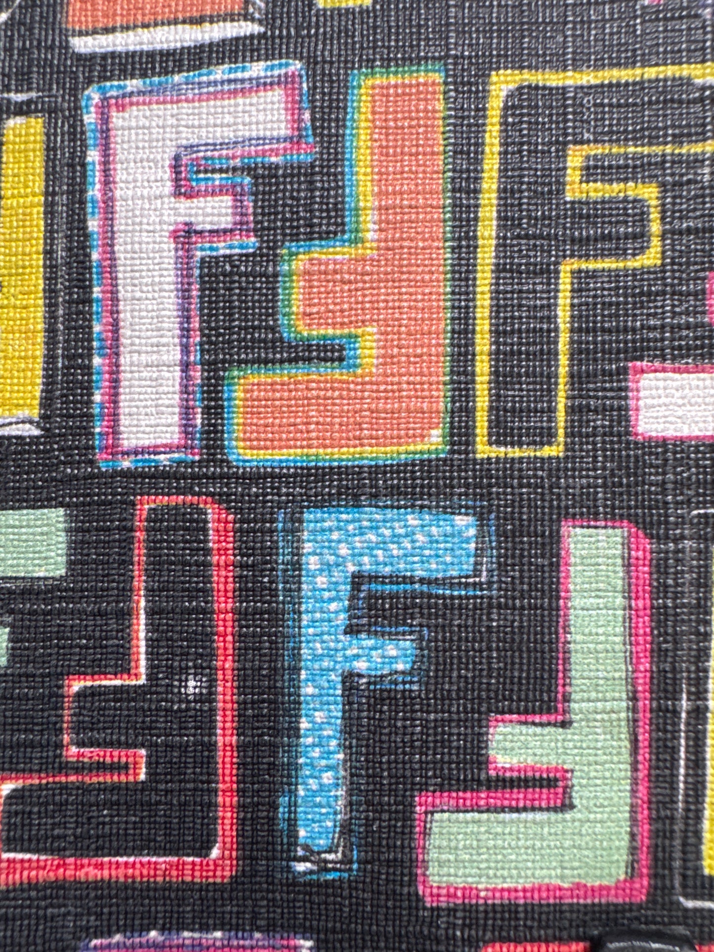 Authentic Upcycled Colorful Black Fendi
