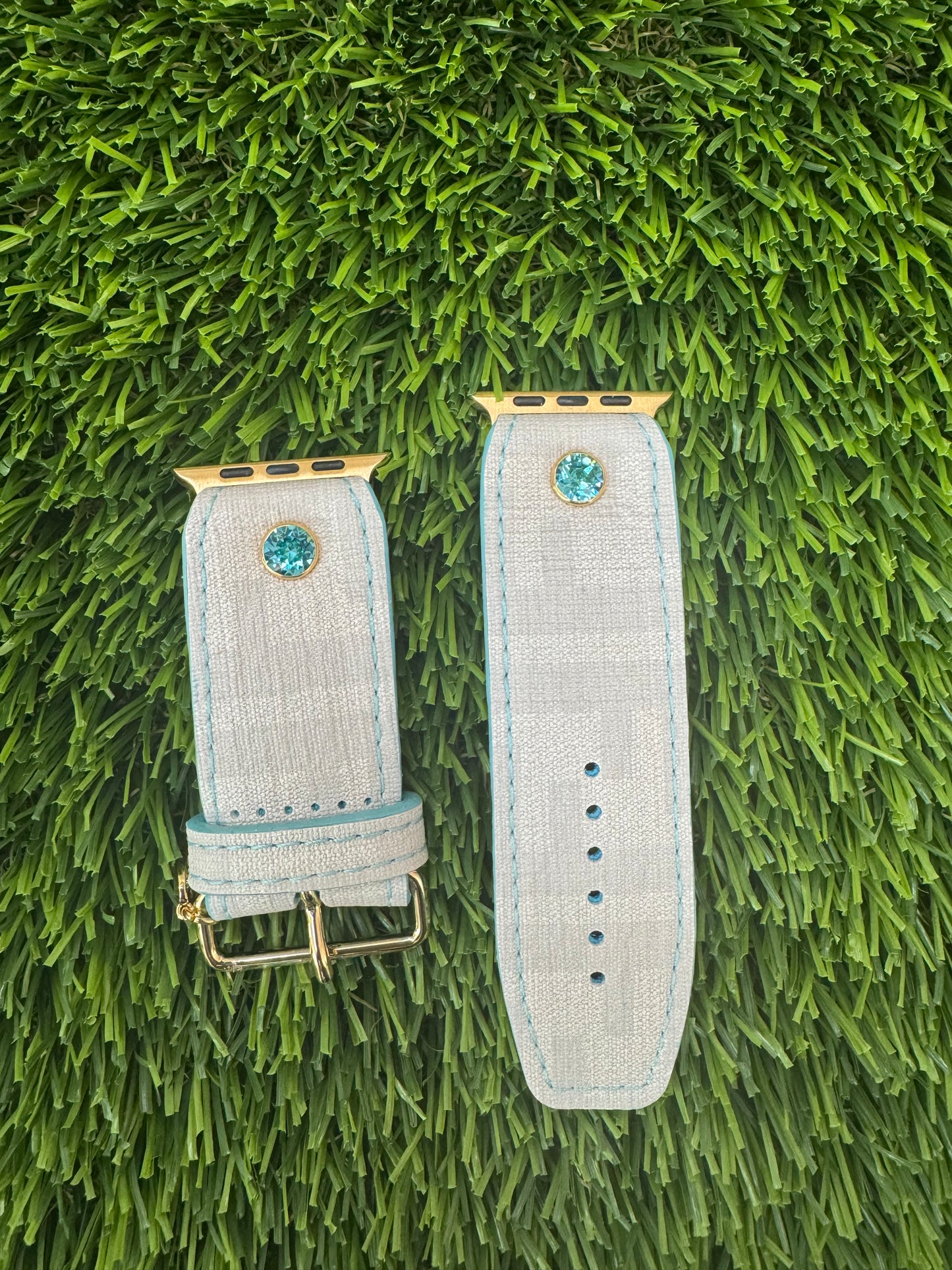 OTD- Beta- Turquoise-Authentic Upcycled Ivory Fendi