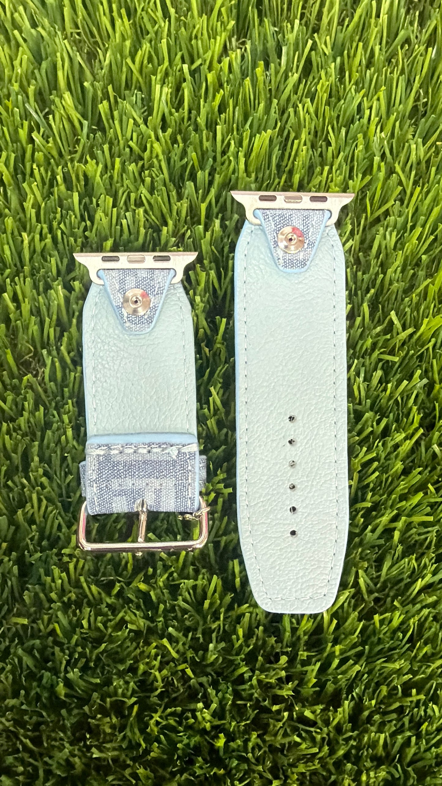 Blemished-OTD- Beta- Logo on Buckle-Authentic Upcycled Mini Denim Fendi