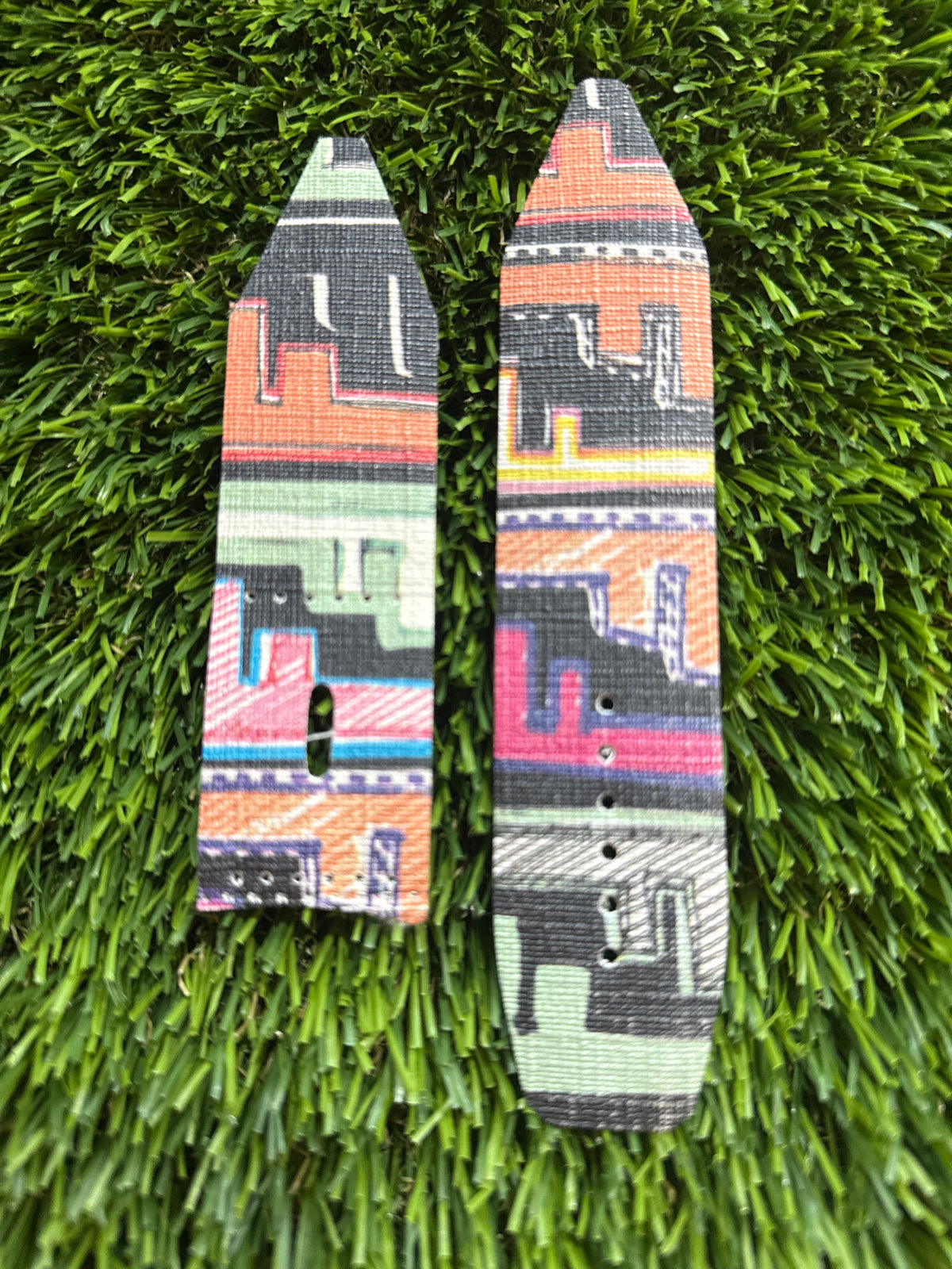 LC- Gamma-Orange + Mint-Authentic Upcycled Colorful Black Fendi