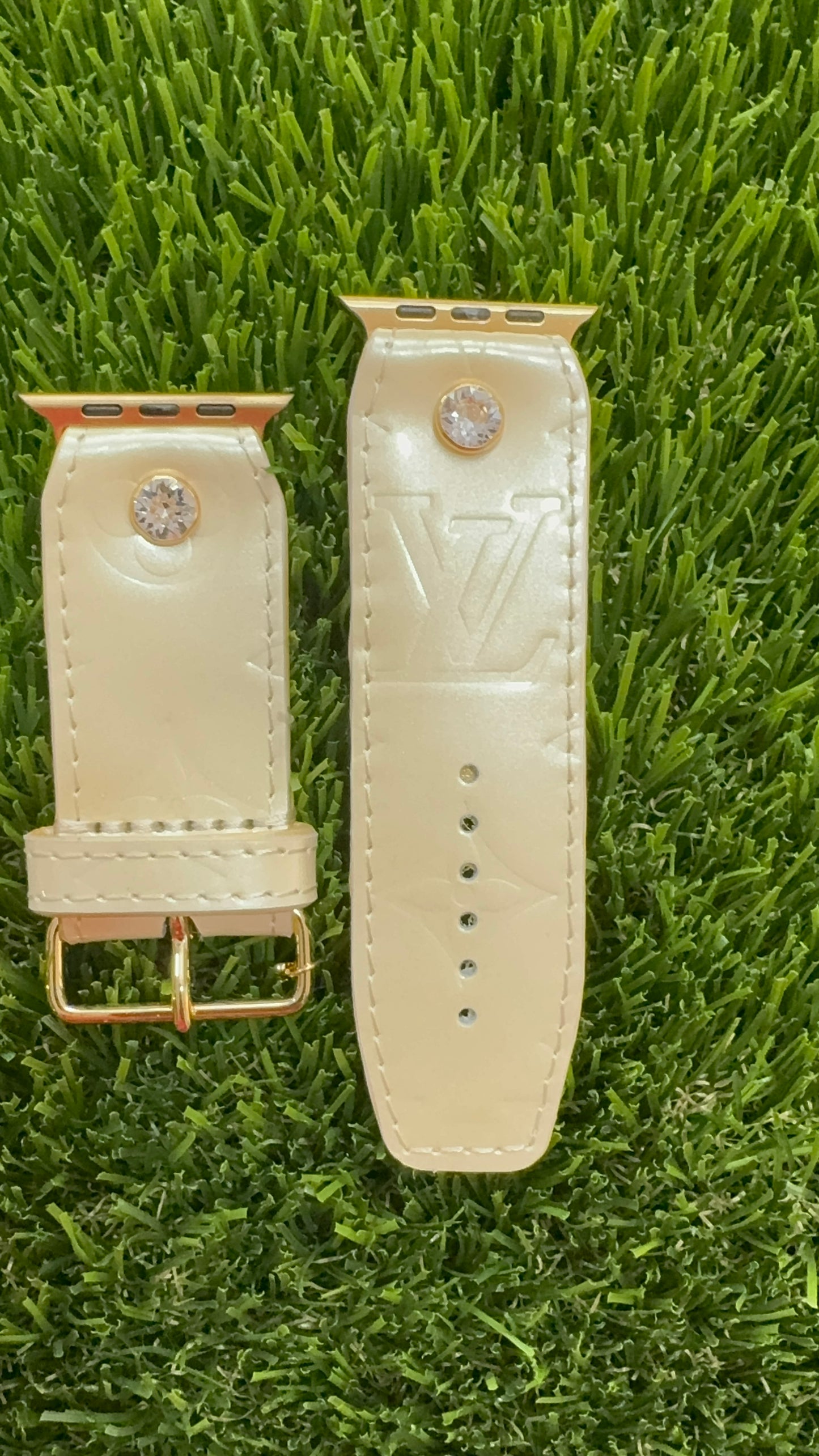 Authentic Upcycled LV Perle Vernis