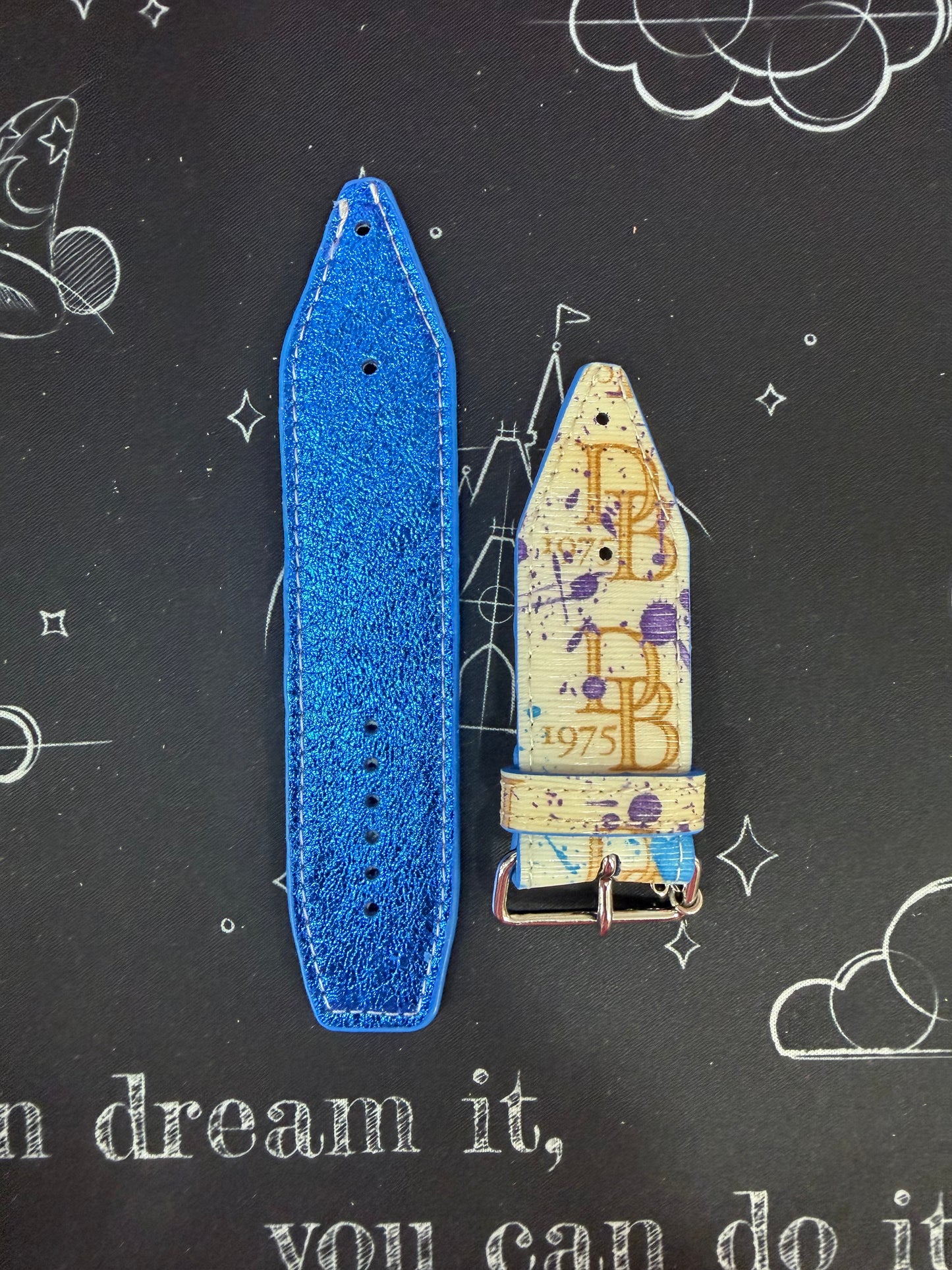 OTD-Gamma-Blue-Authentic Upcycled Vintage Doonie & Bourke 1975 Paint Splatter