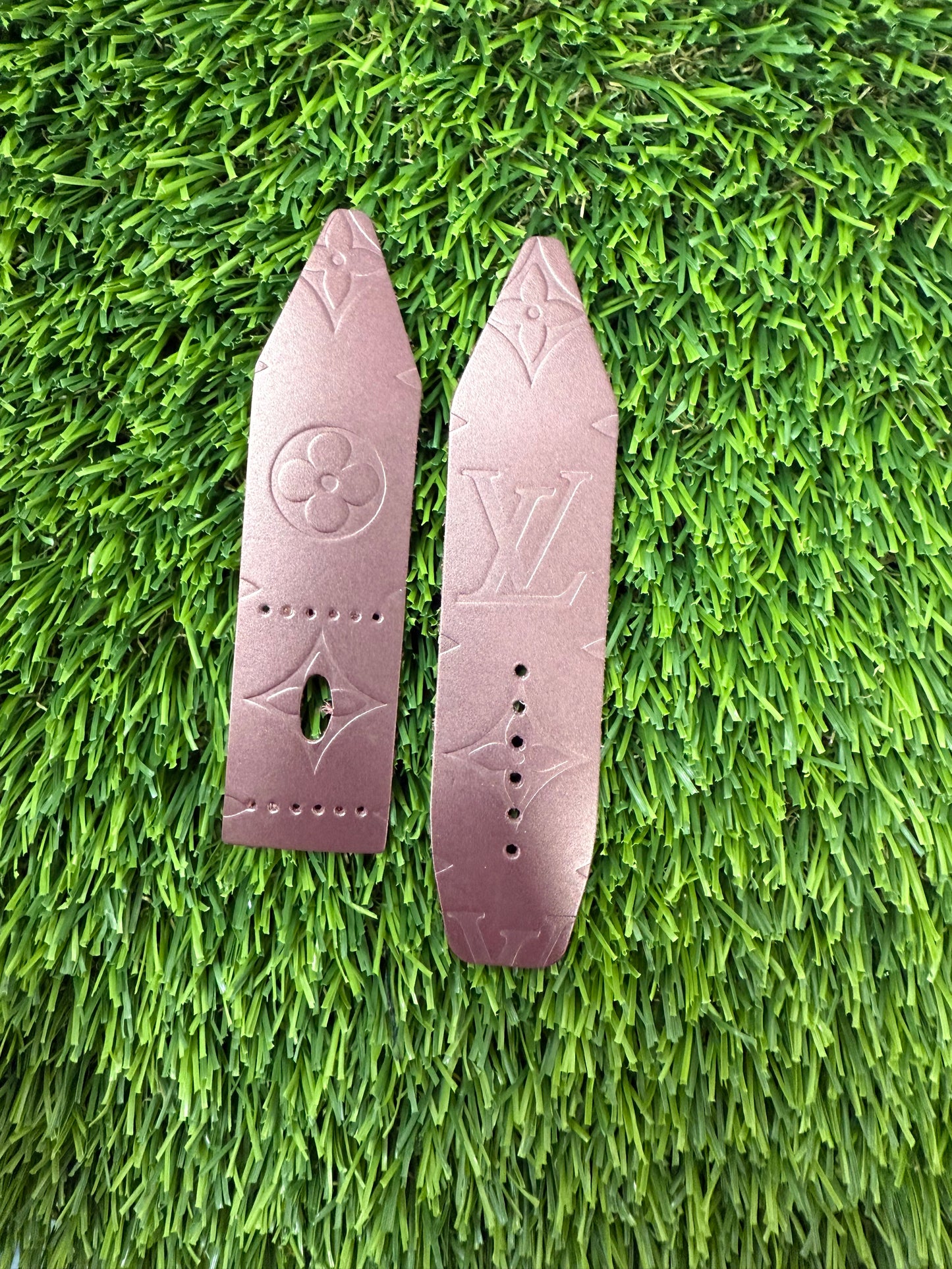 LC- BETA-Authentic Upcycled LV Burgundy Matte Vernis