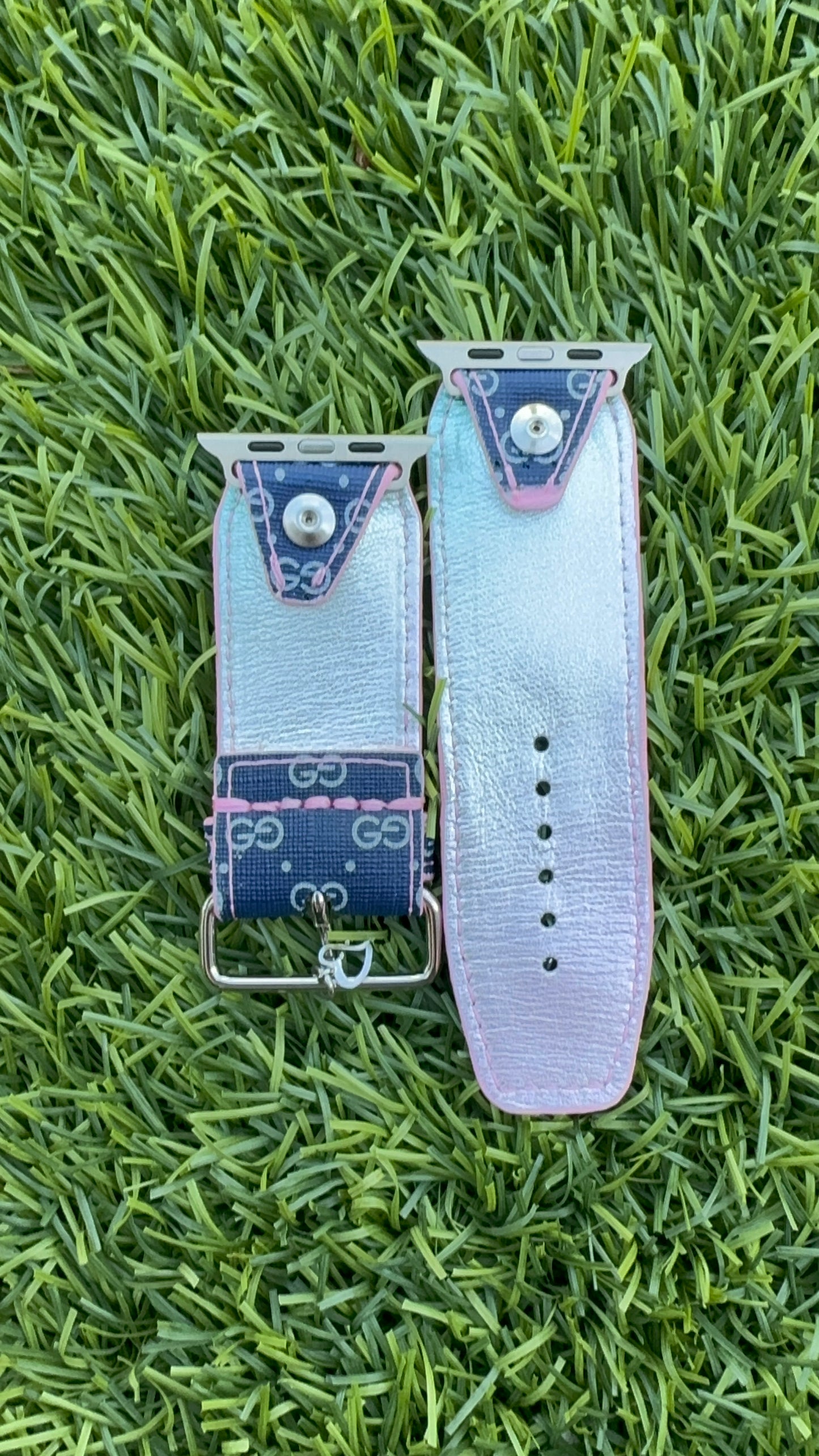Authentic Upcycled Vintage Rare Baby Blue Micro GG