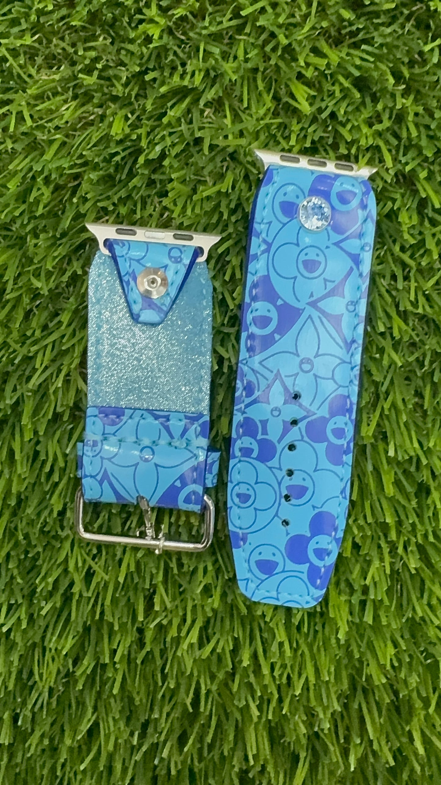 Authentic Upcycled LV Blue Cosmic Blossom