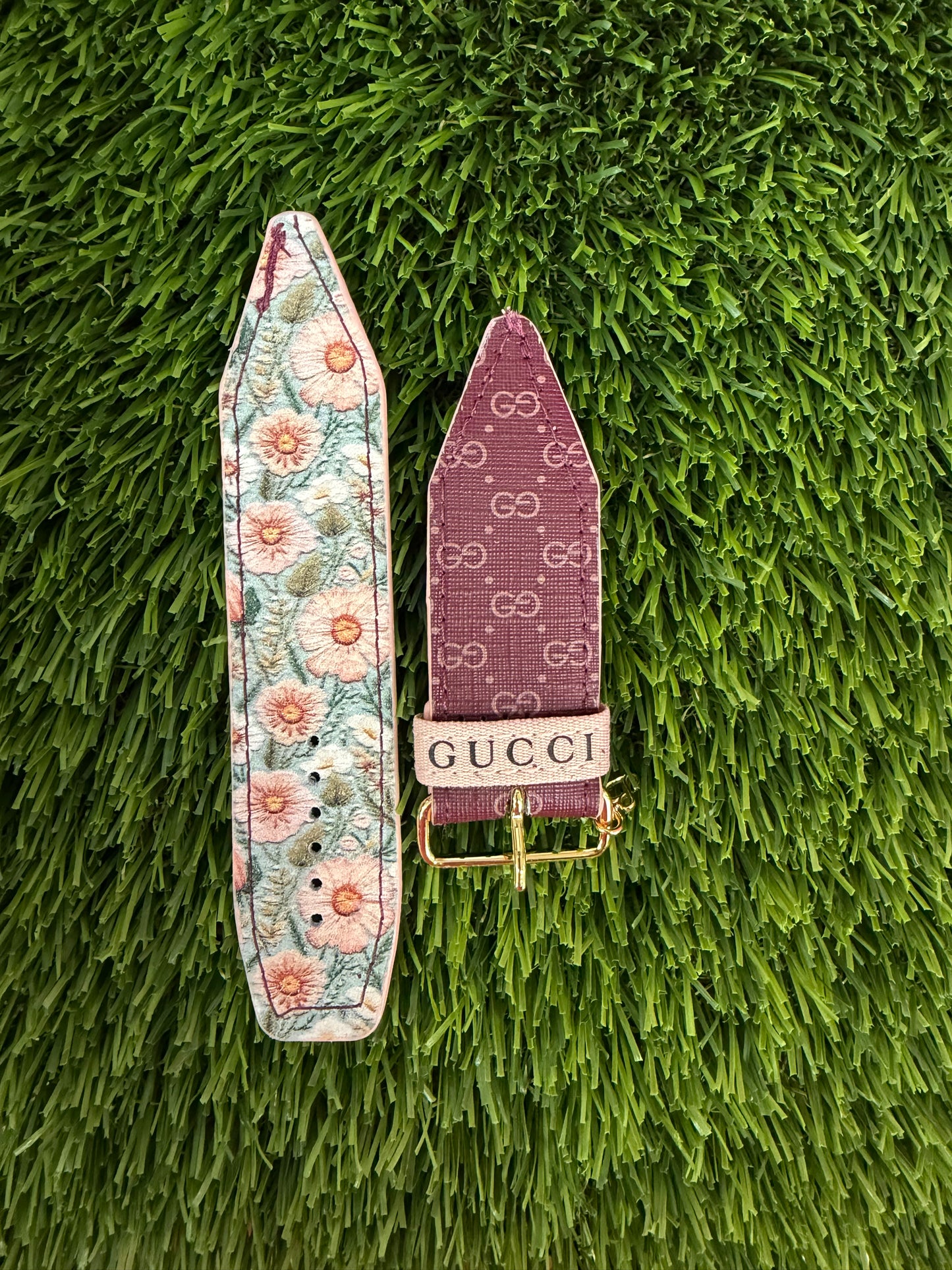 Blemished-Gamma-Authentic Upcycled Vintage Burgundy & Vintage Rose (Pink) Micro GG