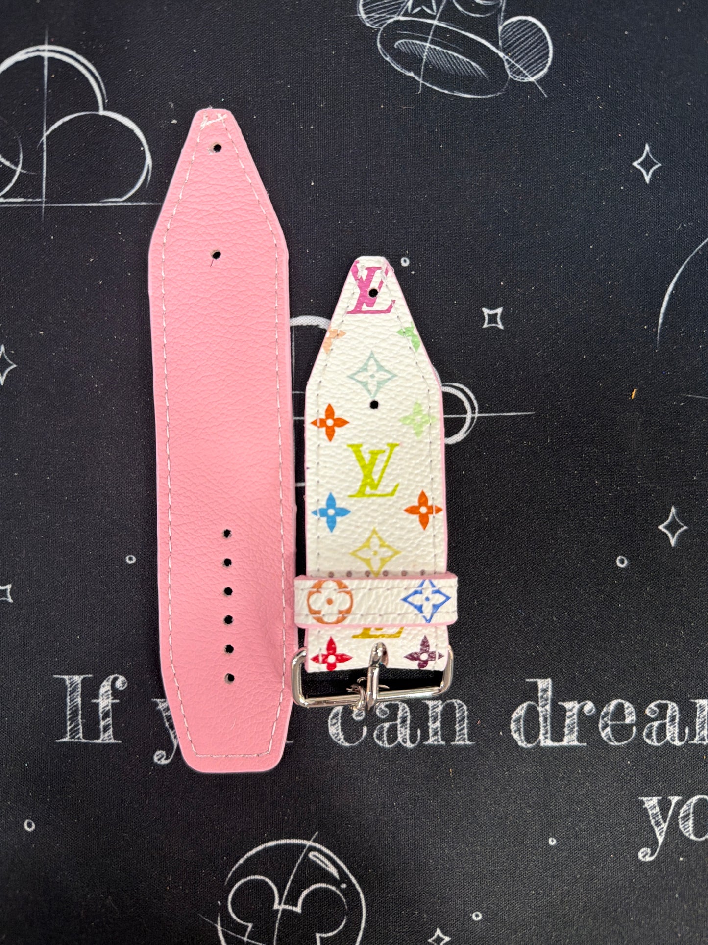 Blemished-Gamma-Authentic Upcycled LV White Multicolor Mini